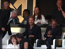 Prince Harry appears to walk past Brooklyn Beckham and Nicola Peltz at Inter Miami game amid feud rumours