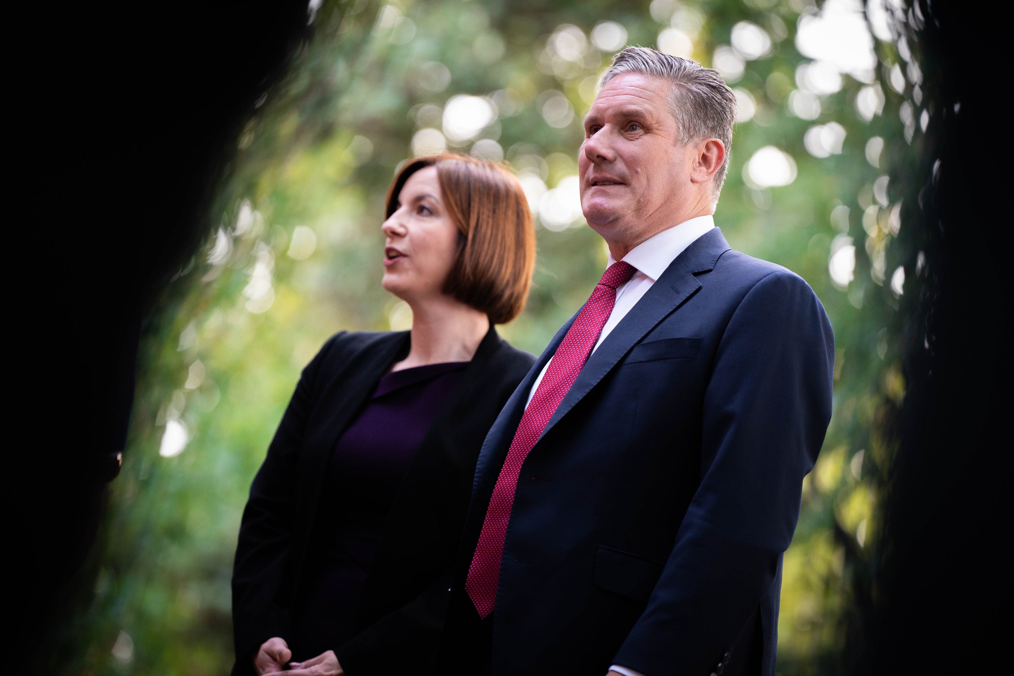 Shadow education secretary Bridget Phillipson with Keir Starmer