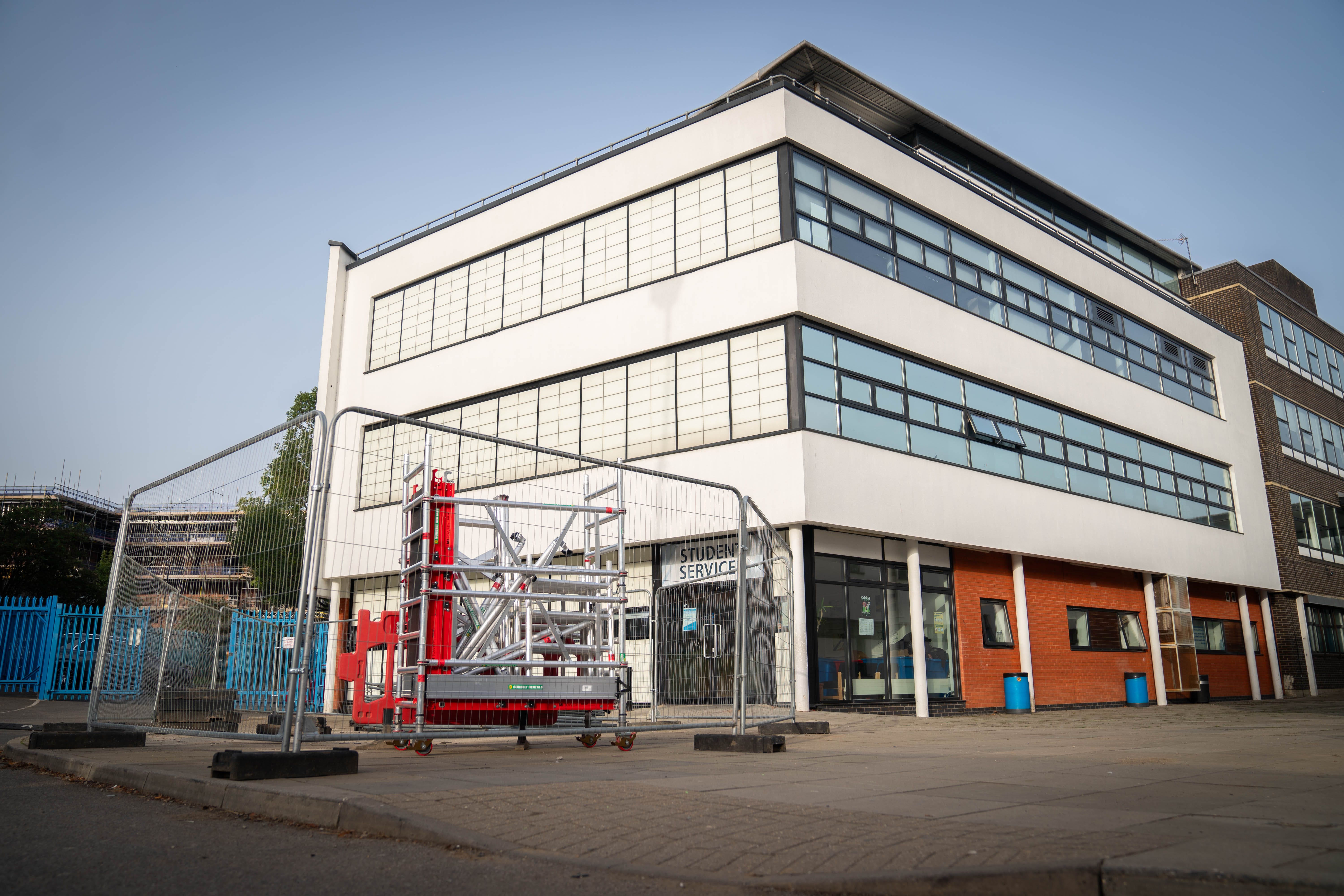 Park View School in London, which has been affected with sub-standard reinforced autoclaved aerated concrete