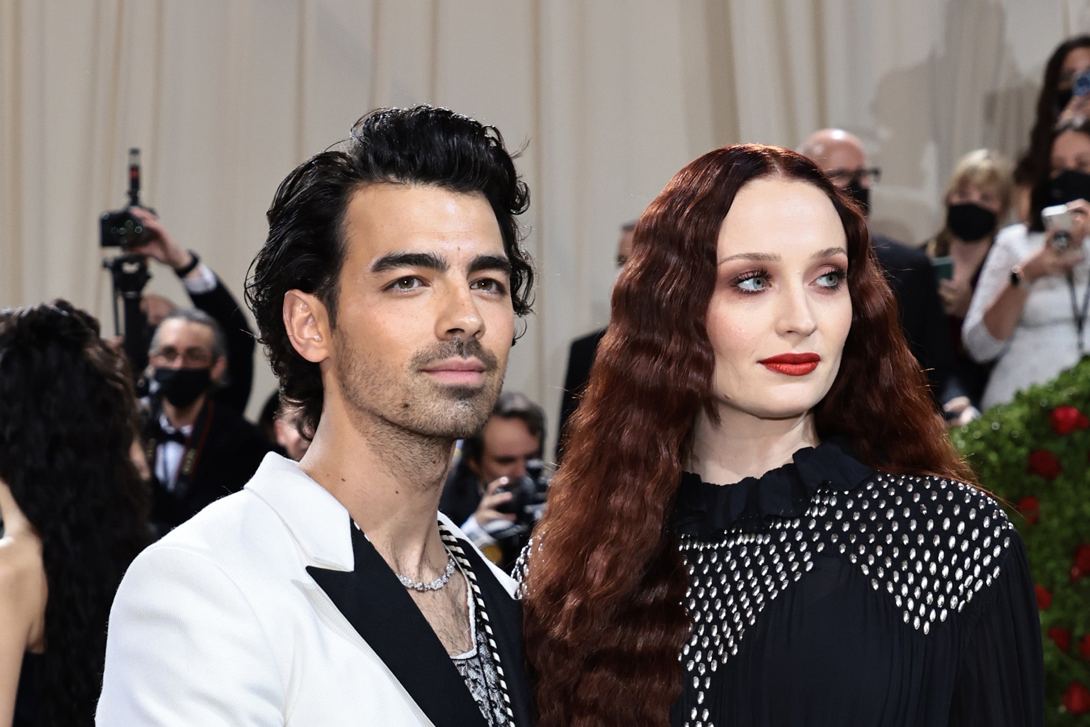 Joe Jonas and Sophie Turner photographed at the Met Gala in 2022