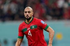 Man United signing Sofyan Amrabat withdraws from Morocco squad with injury