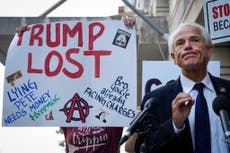 Whistle-blowing protester derails Peter Navarro’s attempts to ask for cash outside contempt trial