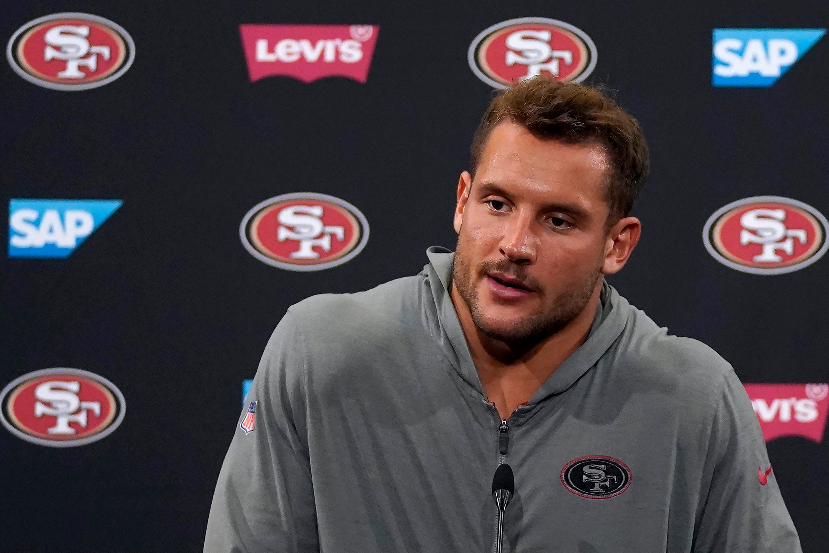49ers Bosa Football