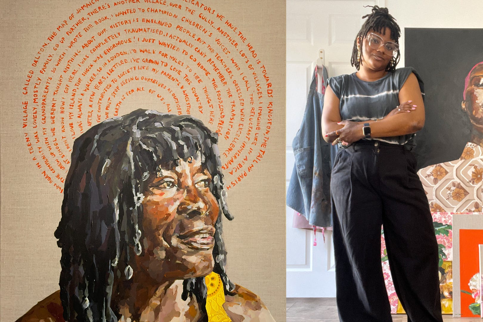 Yvadney Davis, 42, has created an art exhibition about Windrush (Yvadney Davis/PA)