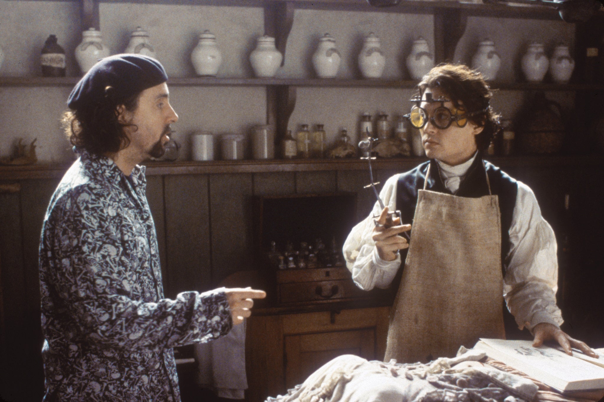 Long-time friends: Burton directs Johnny Depp on the set of 1999’s ‘Sleepy Hollow’