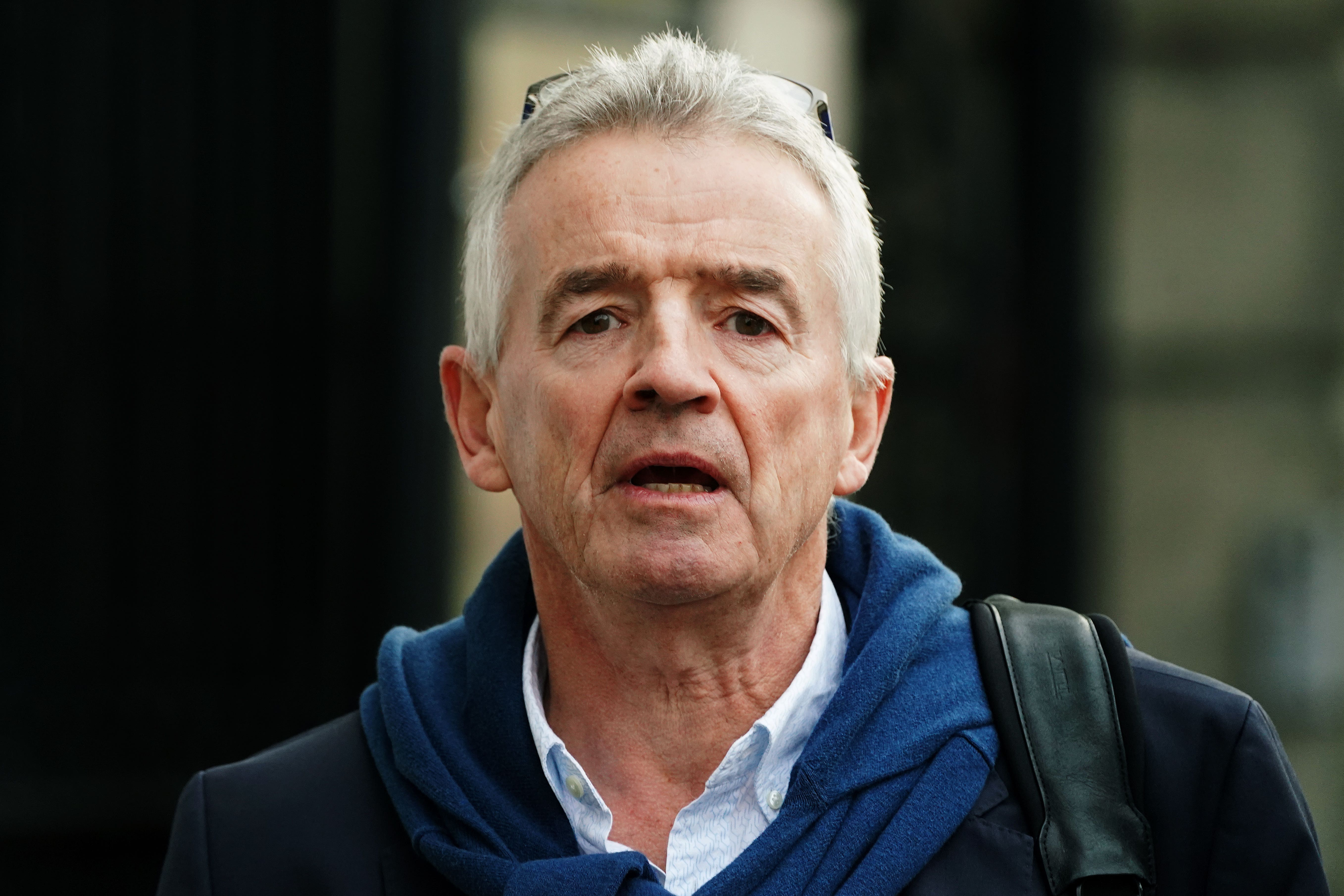 Eco activists hit Ryanair boss Michael O’Leary with cream pies outside the European Commission’s headquarters in Brussels (Brian Lawless/PA)