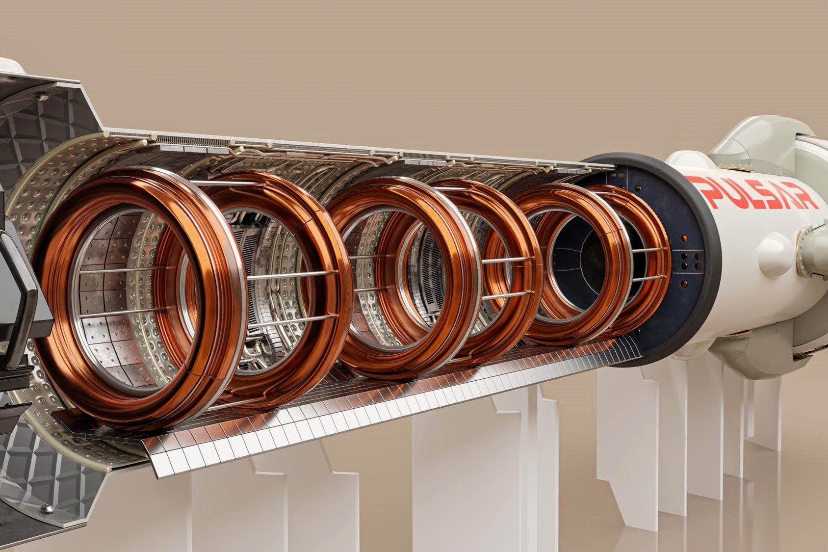 A cross-section of Pulsar Fusion’s rocket