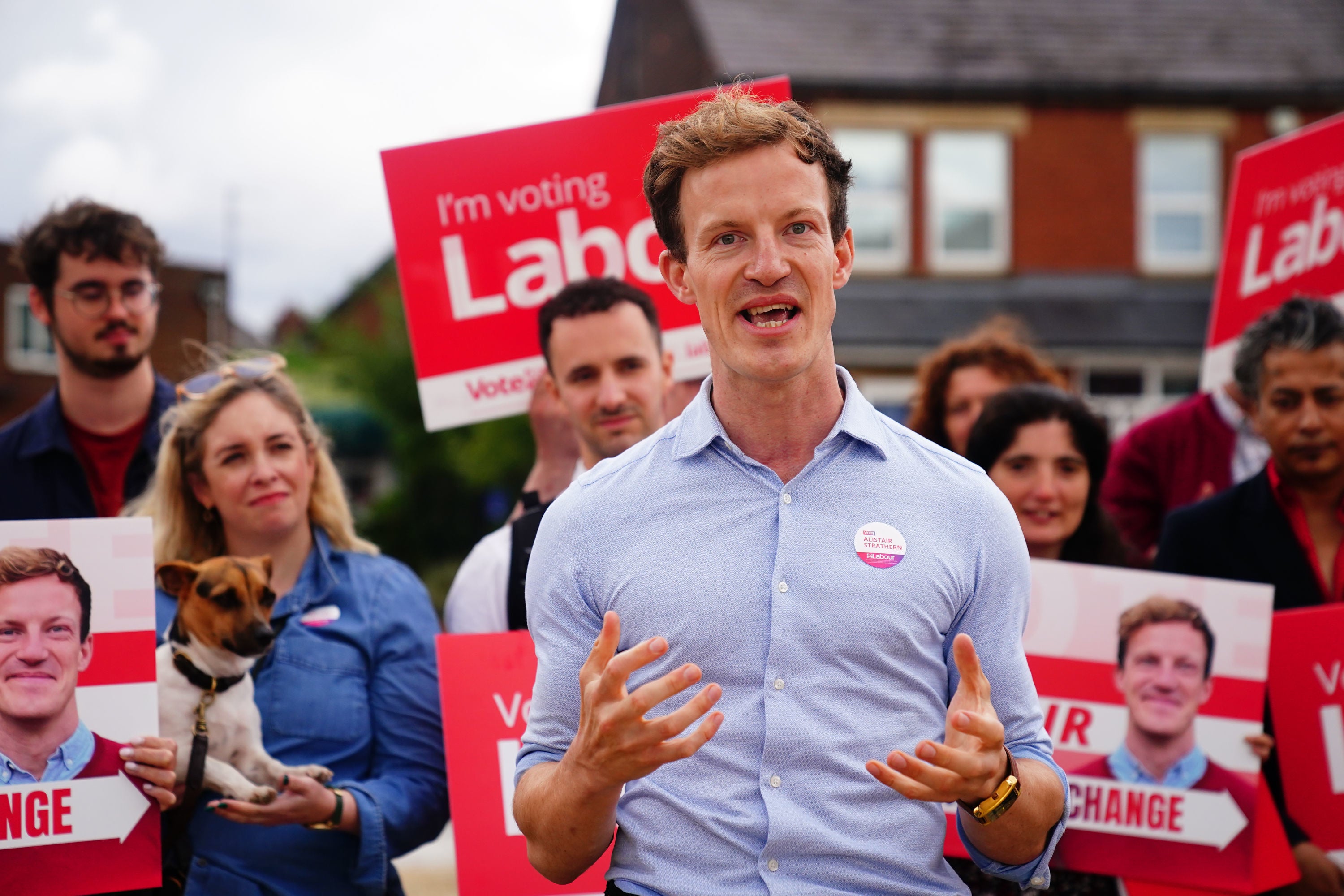 Labour’s Mid Bedfordshire by-election candidate Alistair Strathern with local activists