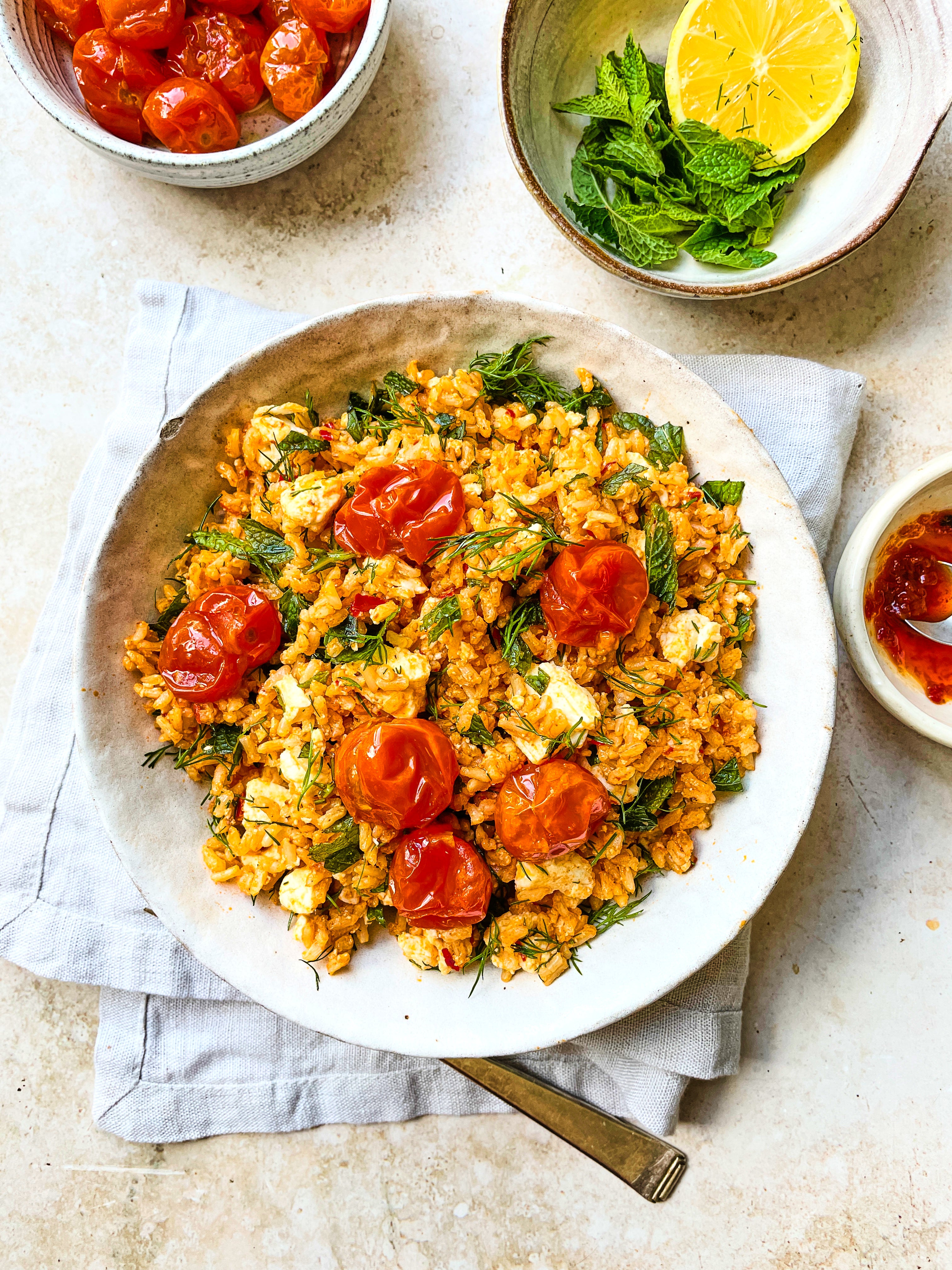 A filling vegetarian dinner