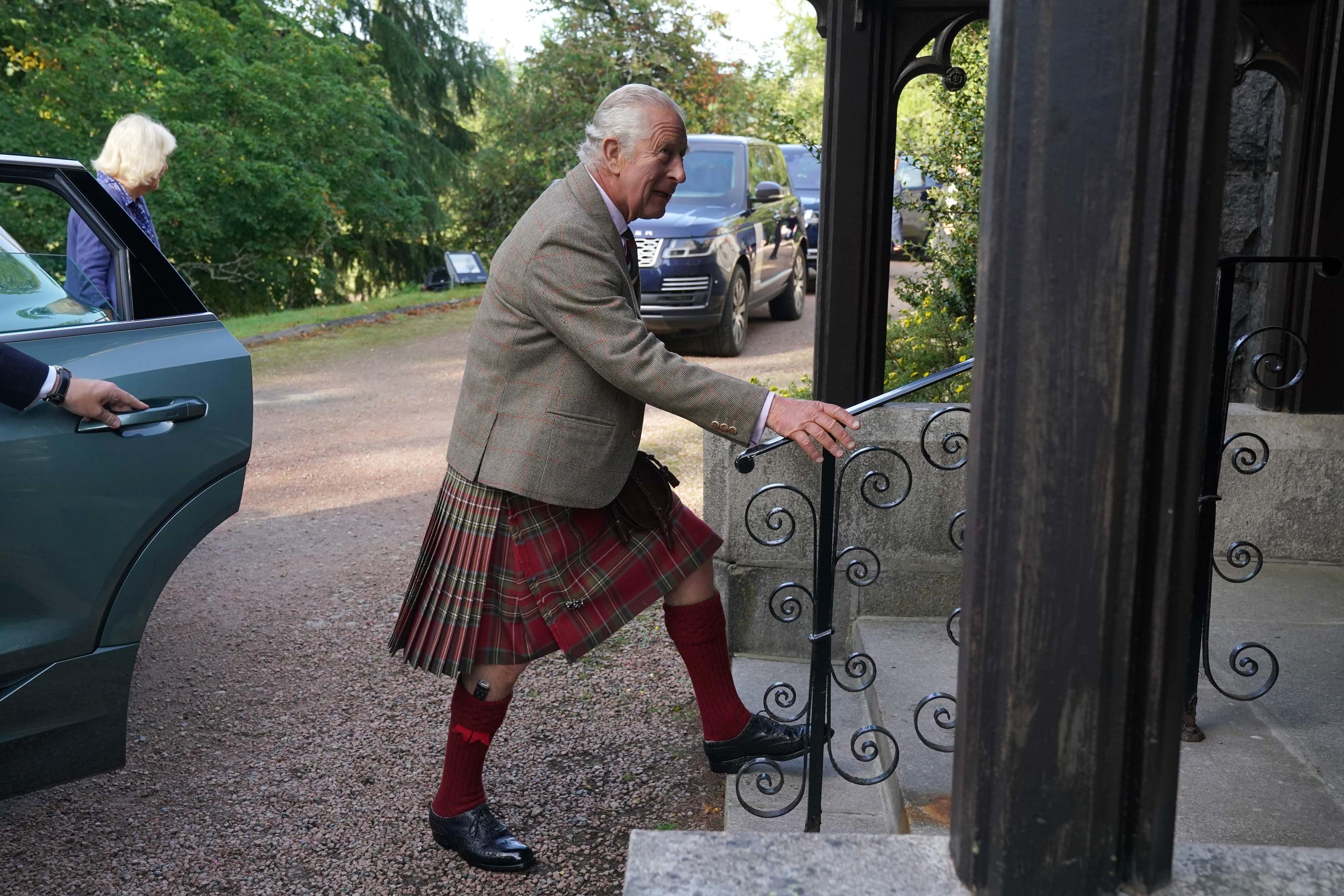 The King and Queen are marking the first anniversary of the late Queen’s death and the King’s accession (Andrew Milligan/PA)