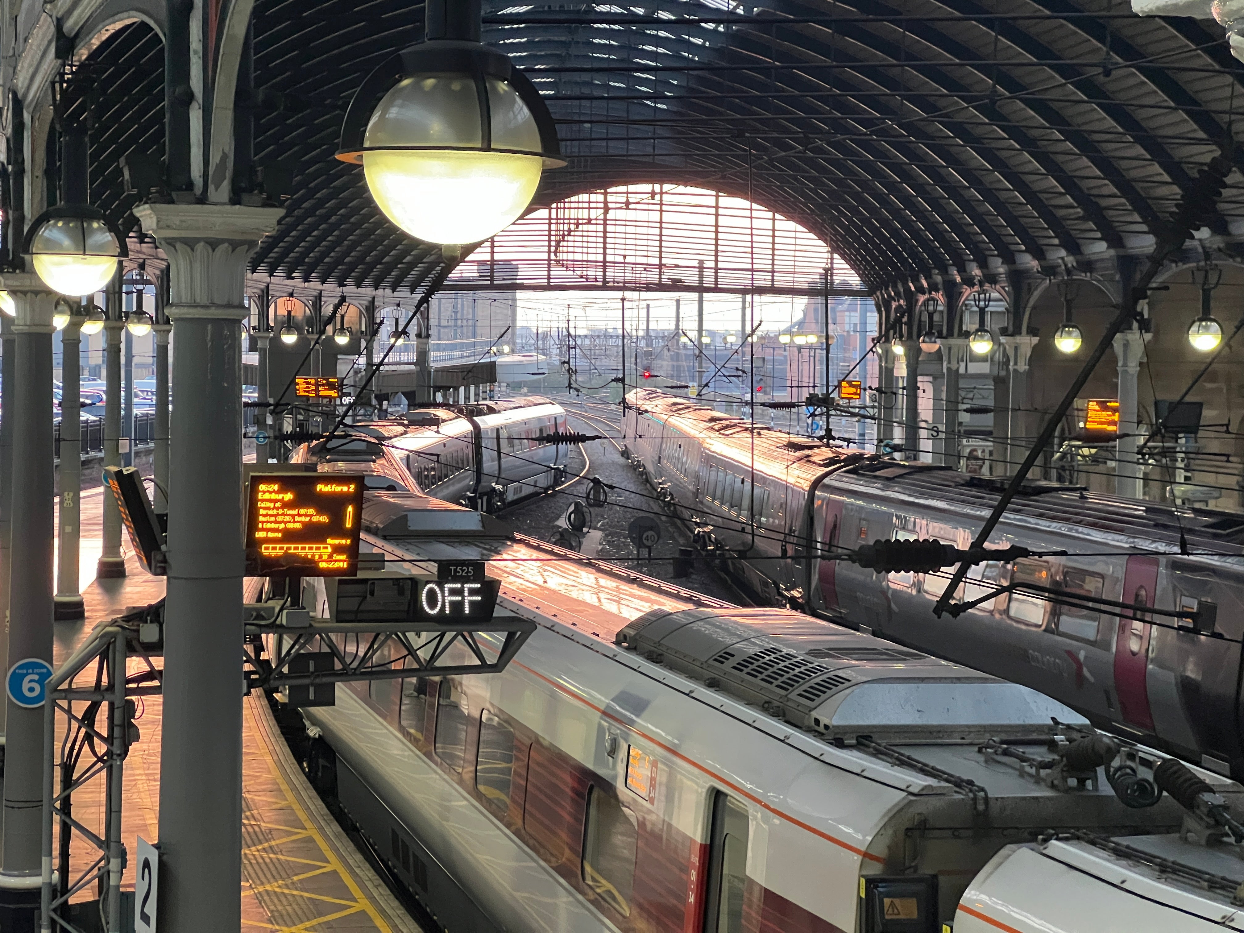 On track? Trains at Newcastle station