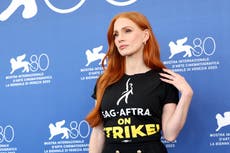 ‘Nervous’ Jessica Chastain says she was ‘advised against’ attending Venice Film Festival amid actors’ strike