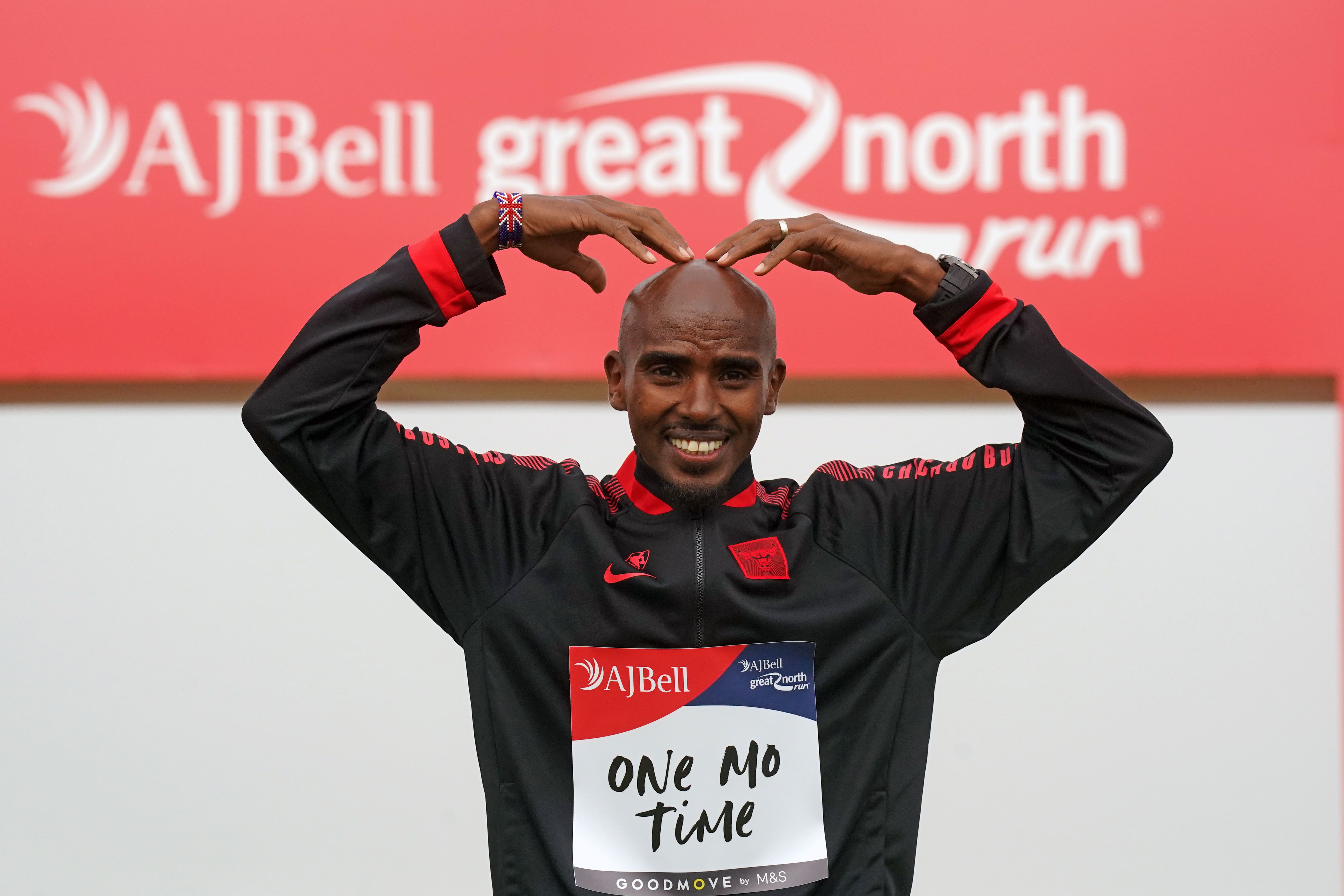 Sir Mo Farah will end his career at the Great North Run on Sunday (Owen Humphreys/PA)