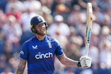 Ben Stokes hits half-century on return to England ODI side