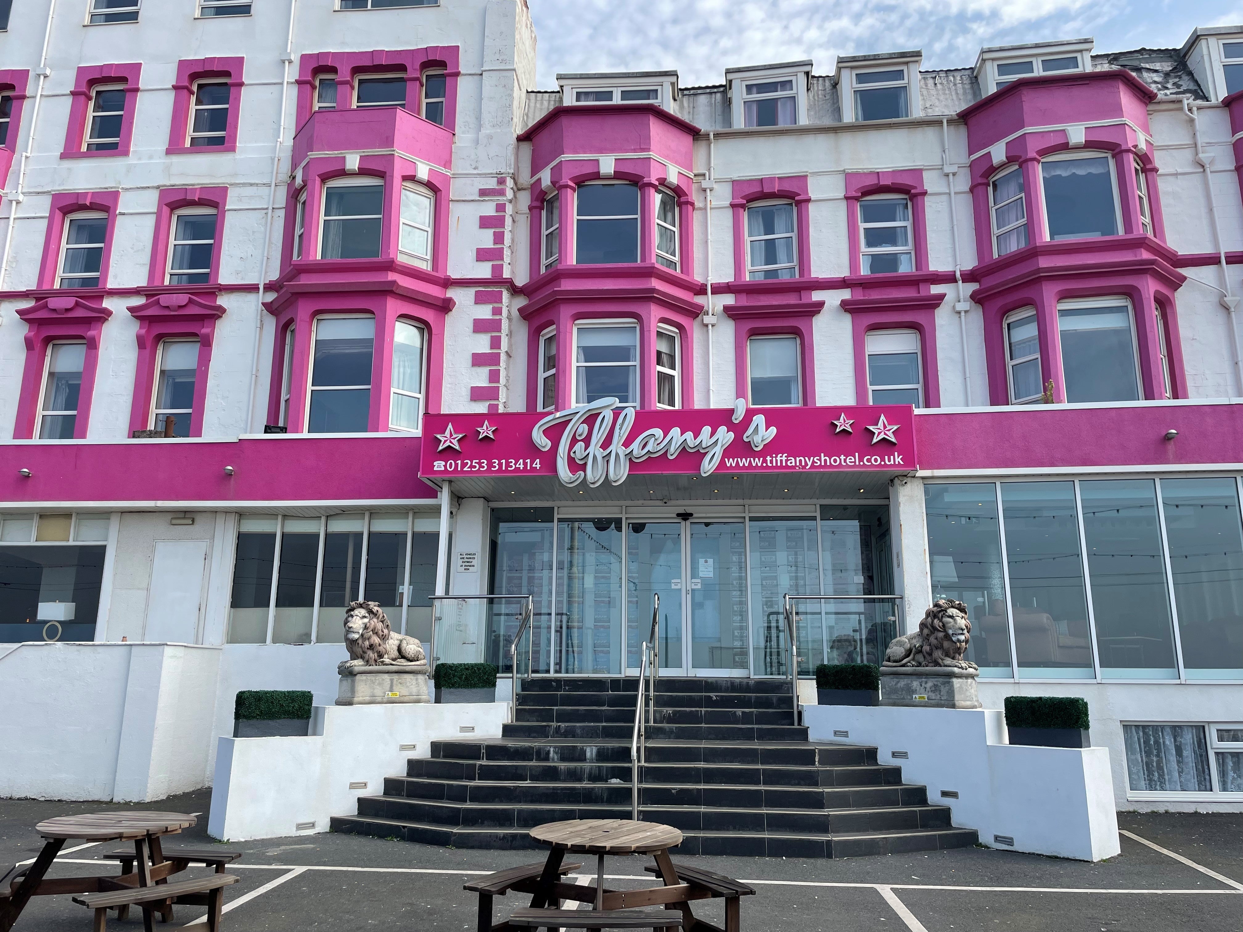 Tiffany's Hotel on the Promenade in Blackpool where a 10-year-old boy has died after he received an electric shock