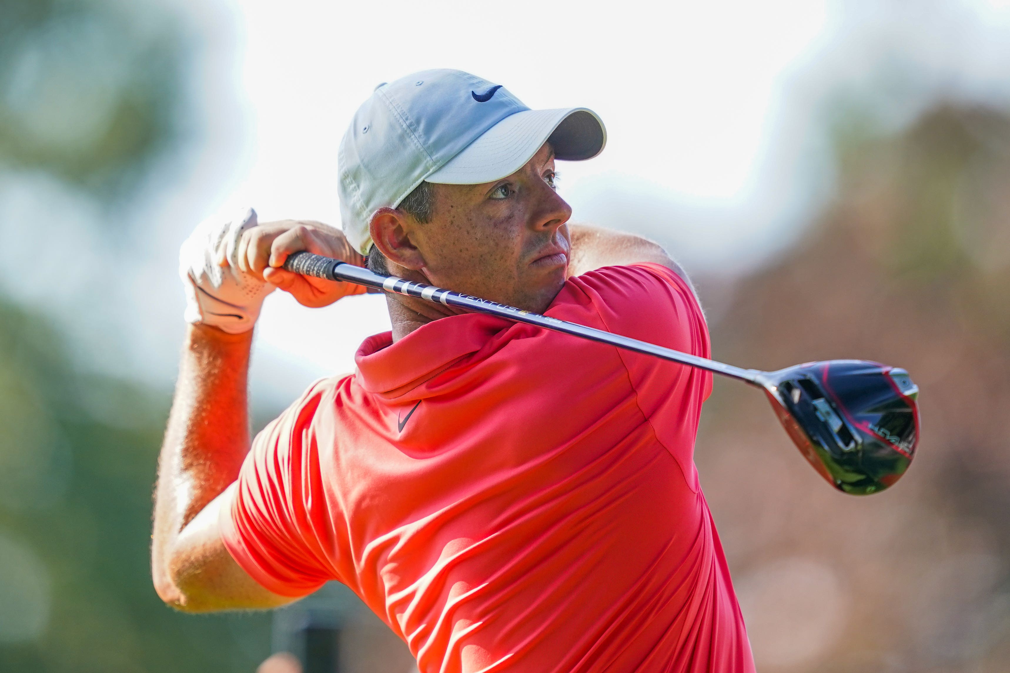 Rory McIlroy on the 9th tee during day two of the 2023 Horizon Irish Open at The K Club (Brian Lawless/PA)