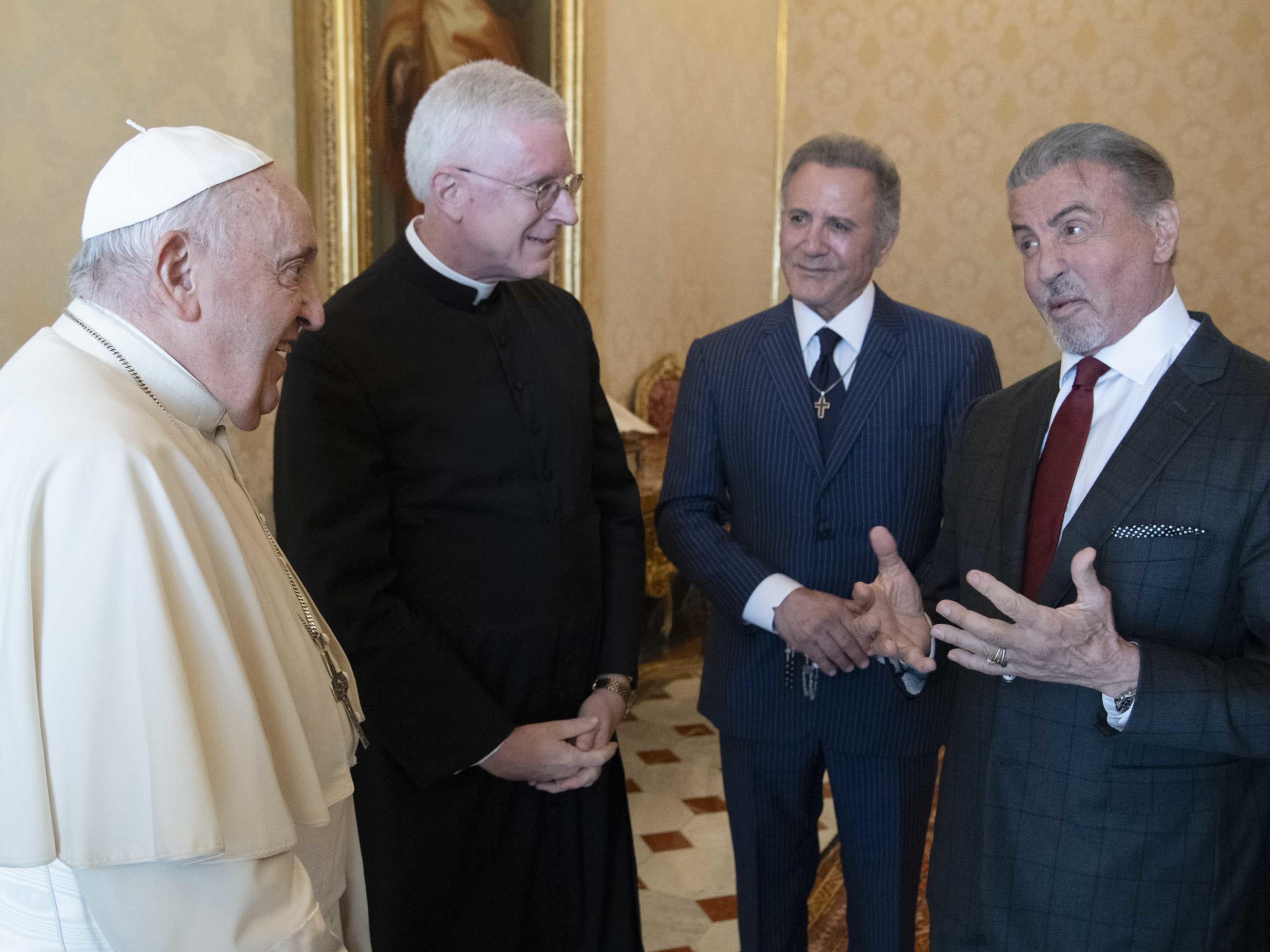 Sylvester Stallone was surprised to discover Pope Francis is a fan