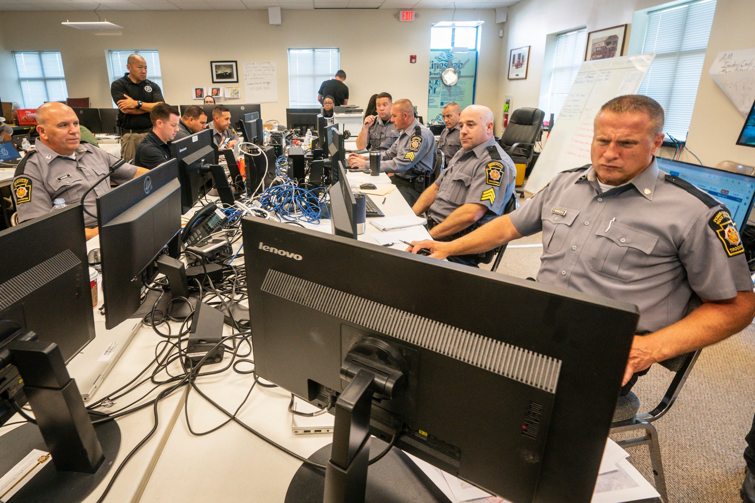 PA State Troopers, US Border Patrol, Chester County Emergency Management, and FBI collaborate on the intergovernmental manhunt for Cavalcante