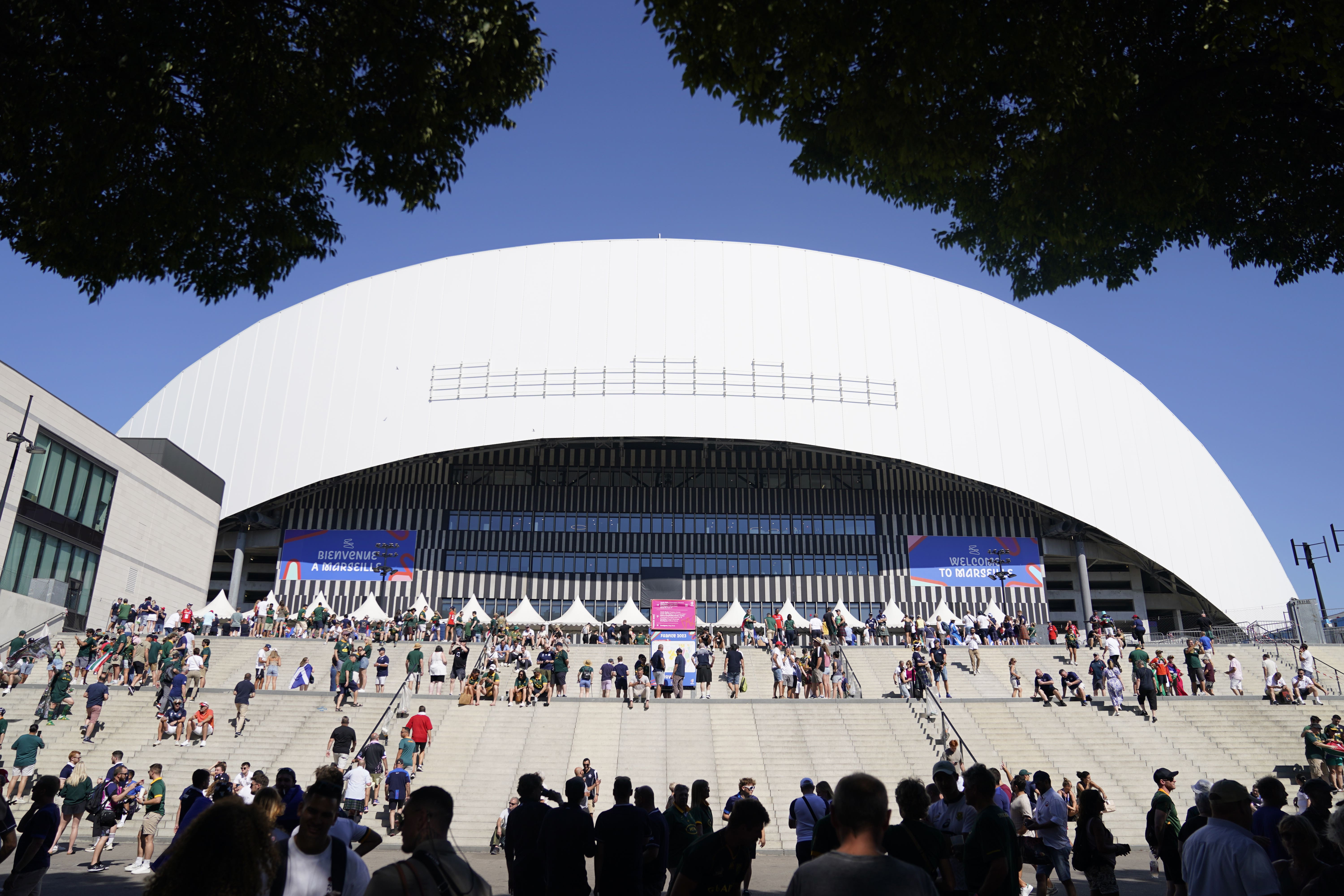 Scenes outside the ground at Marseille were chaotic ahead of England vs Argentina