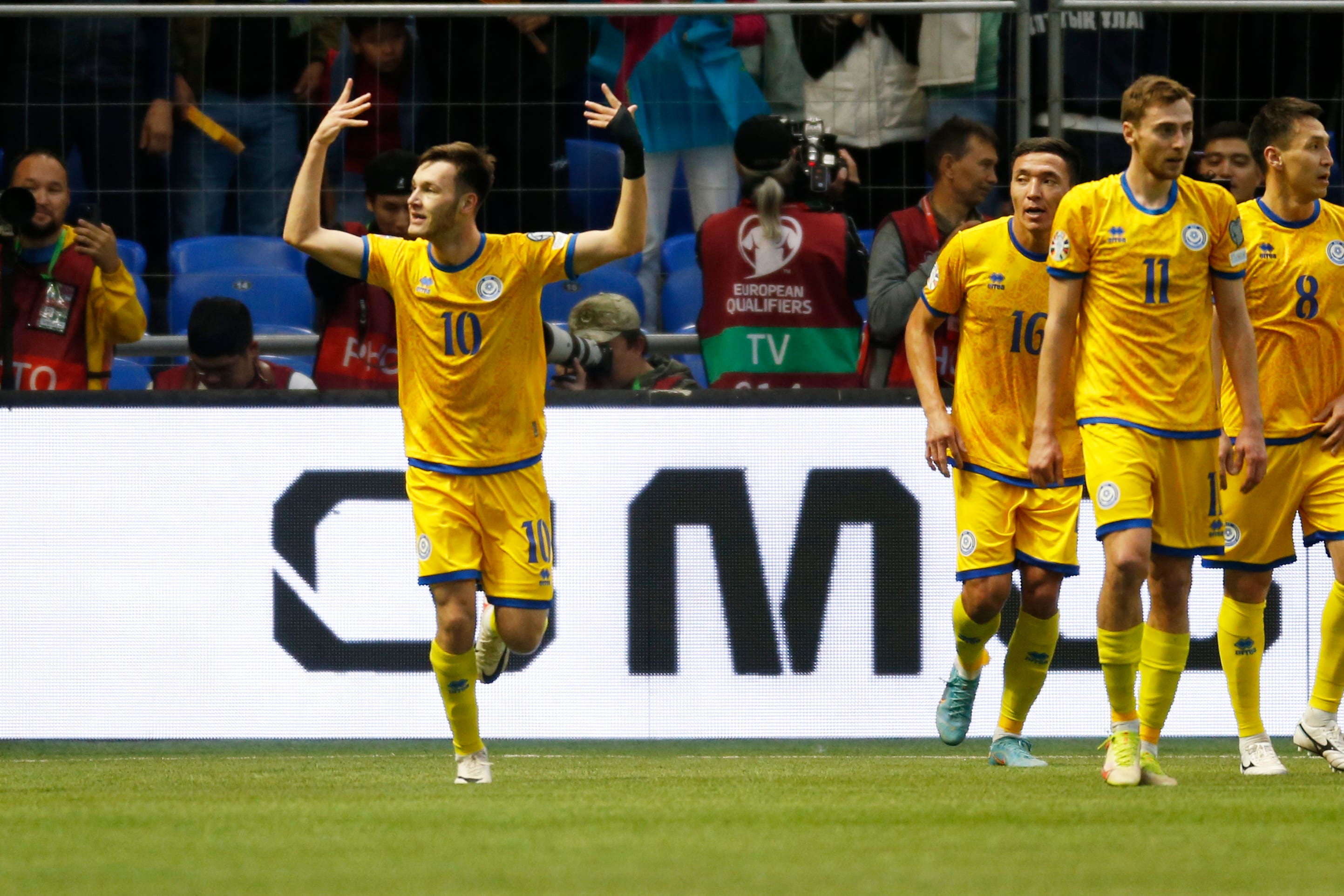 Maxim Samorodov, left, scored the only goal of the game (Stas Filippov/AP)