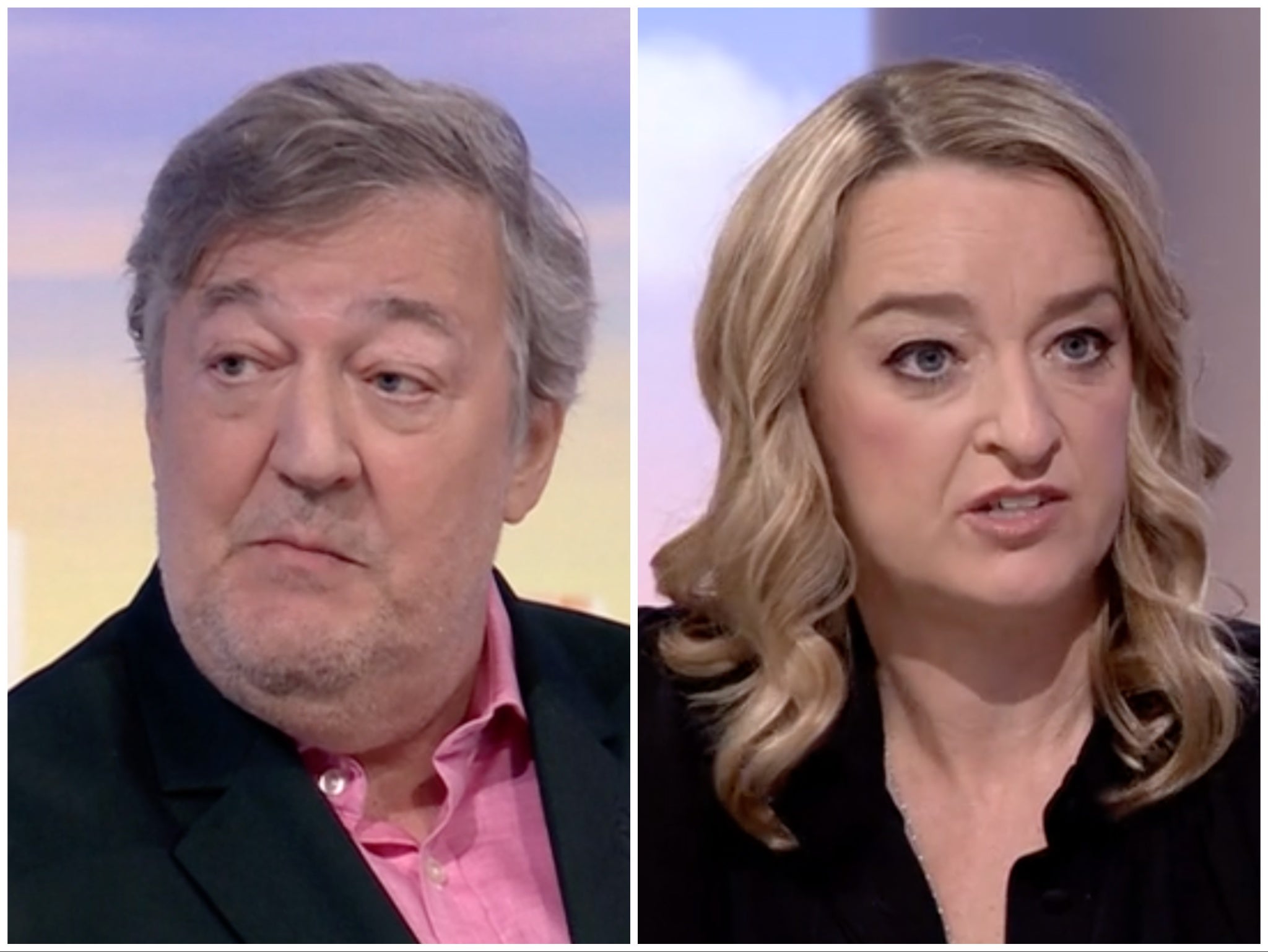 Stephen Fry praised for brushing off Laura Kuenssberg’s Brexit comment: ‘Well said’