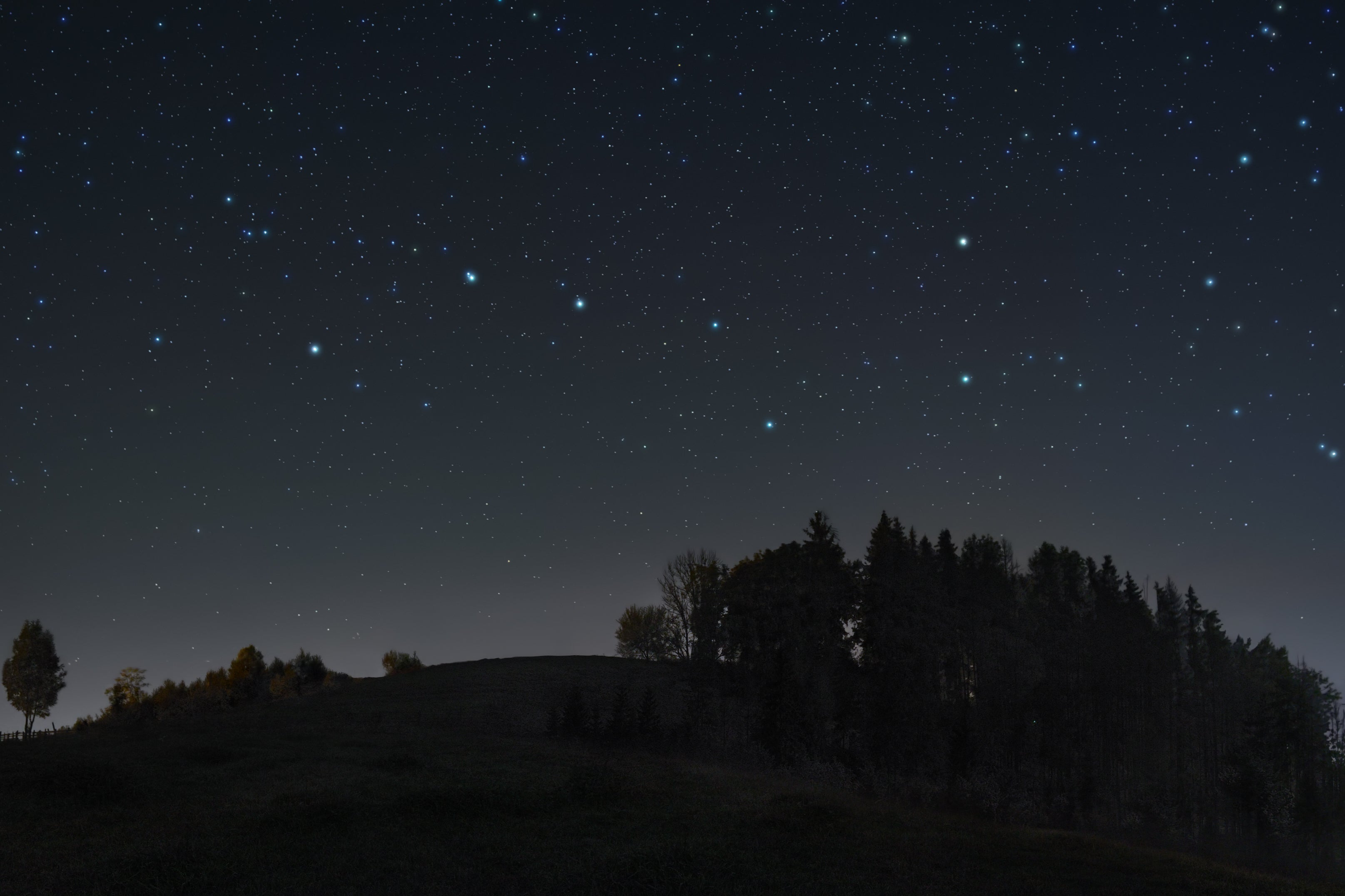 Look at the familiar shape of the Plough – the seven most prominent members of the Great Bear (Ursa Major) – and you can see that the second star in from the end of the handle has a faint companion