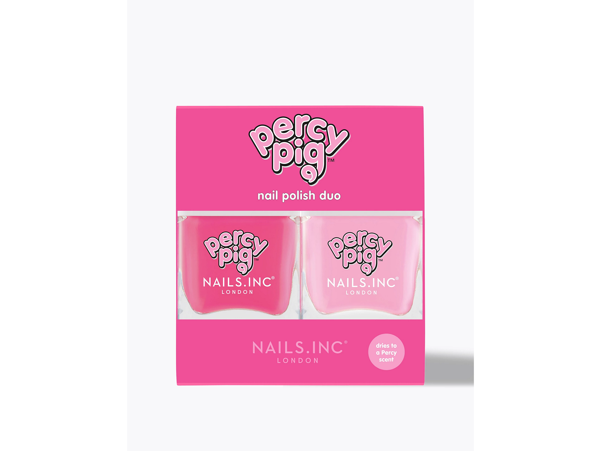 best stocking fillers for kids and teens Nails.inc Percy Pigs scented nail polish duo