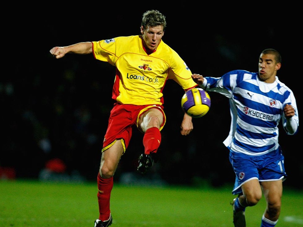 Henderson in Premier League action for Watford against Reading in 2006