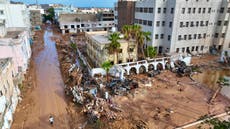 Libya floods – live: Search for survivors with 10,000 feared dead after river ‘tsunami’ sweeps through city