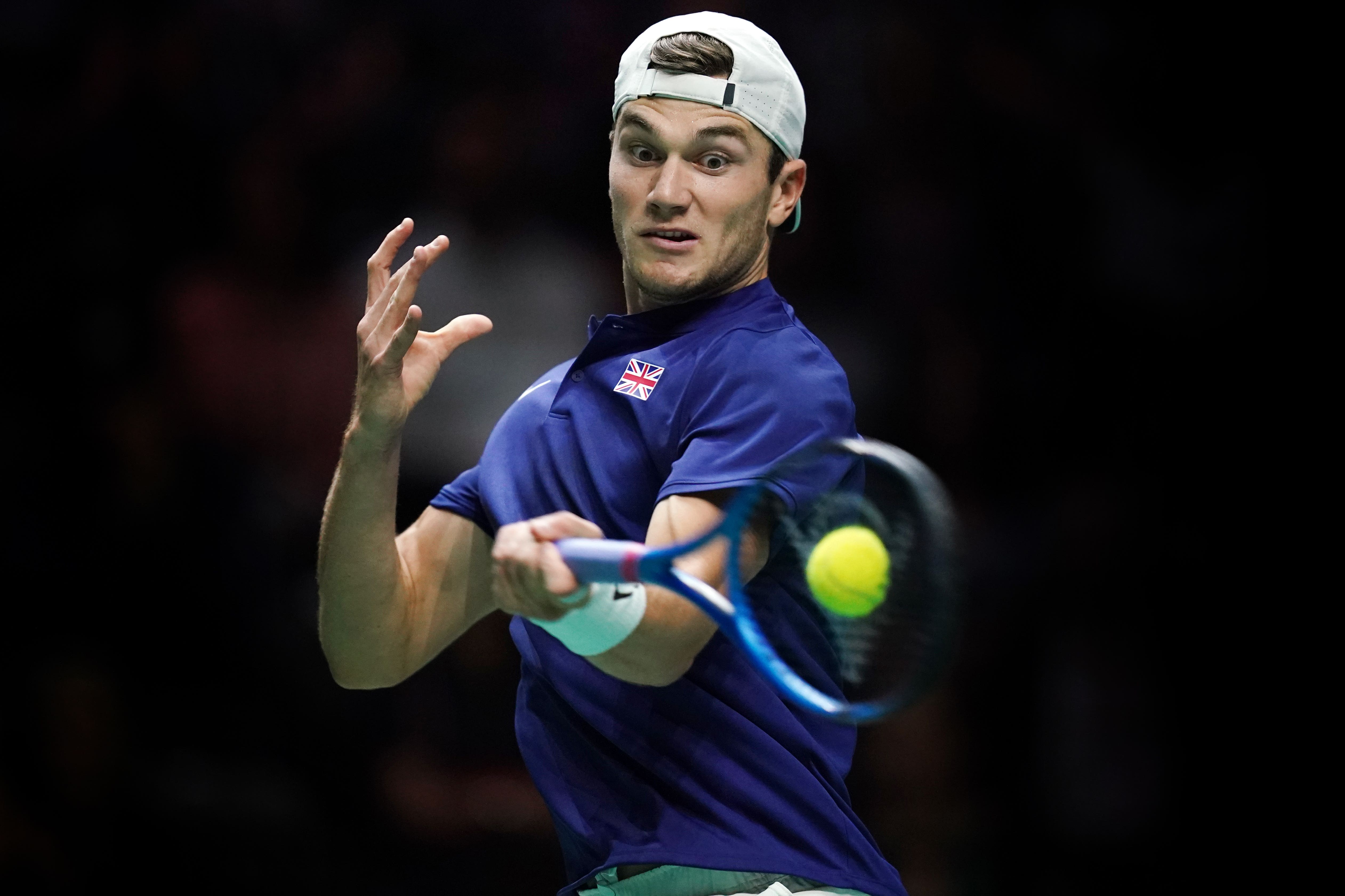 Jack Draper in action against Australia’s Thanasi Kokkinakis (Martin Rickett/PA)