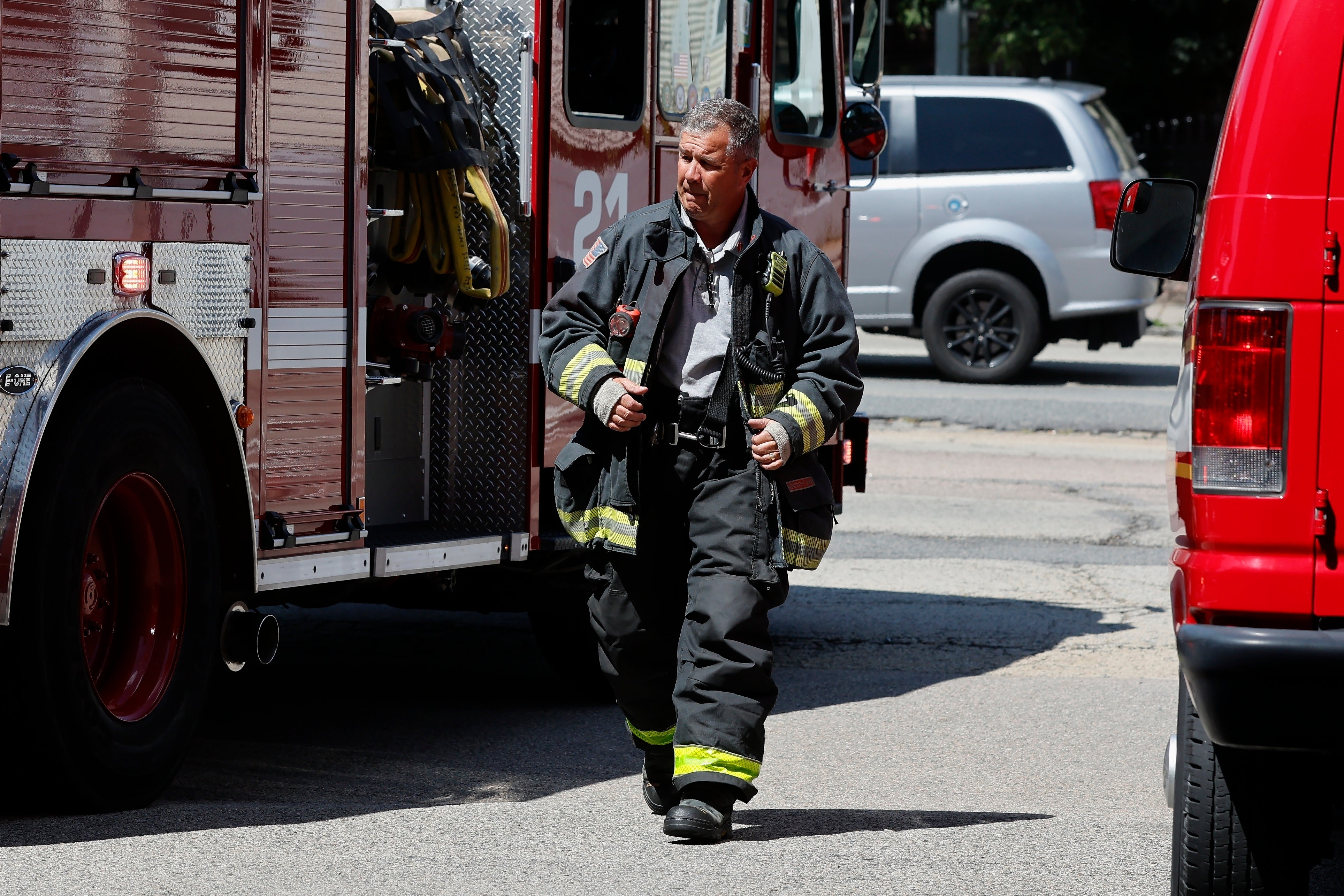 Firefighters Contaminated Gear