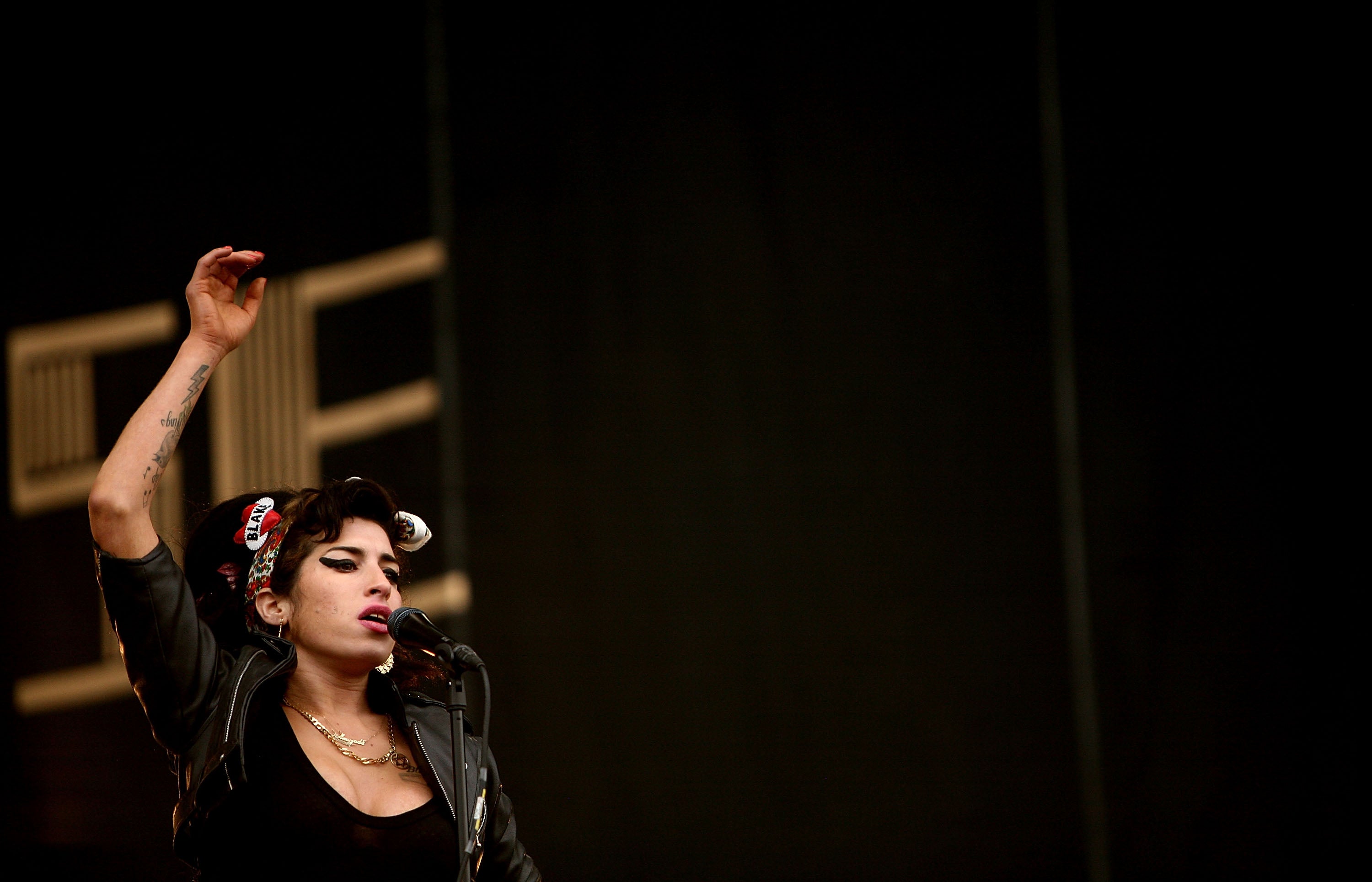 Winehouse on stage in 2008