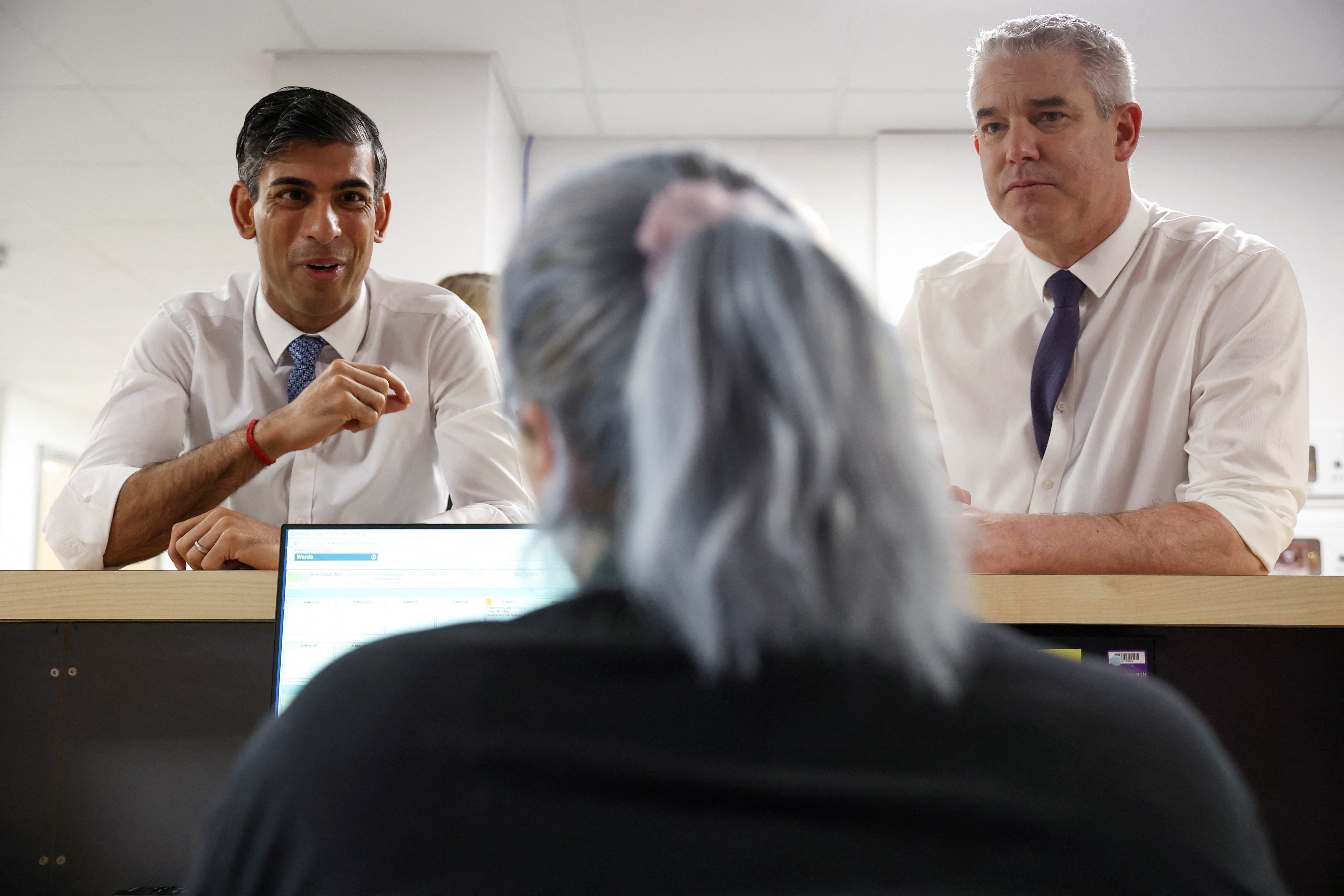 Rishi Sunak (left) with Health Secretary Steve Barclay (Phil Noble/PA)