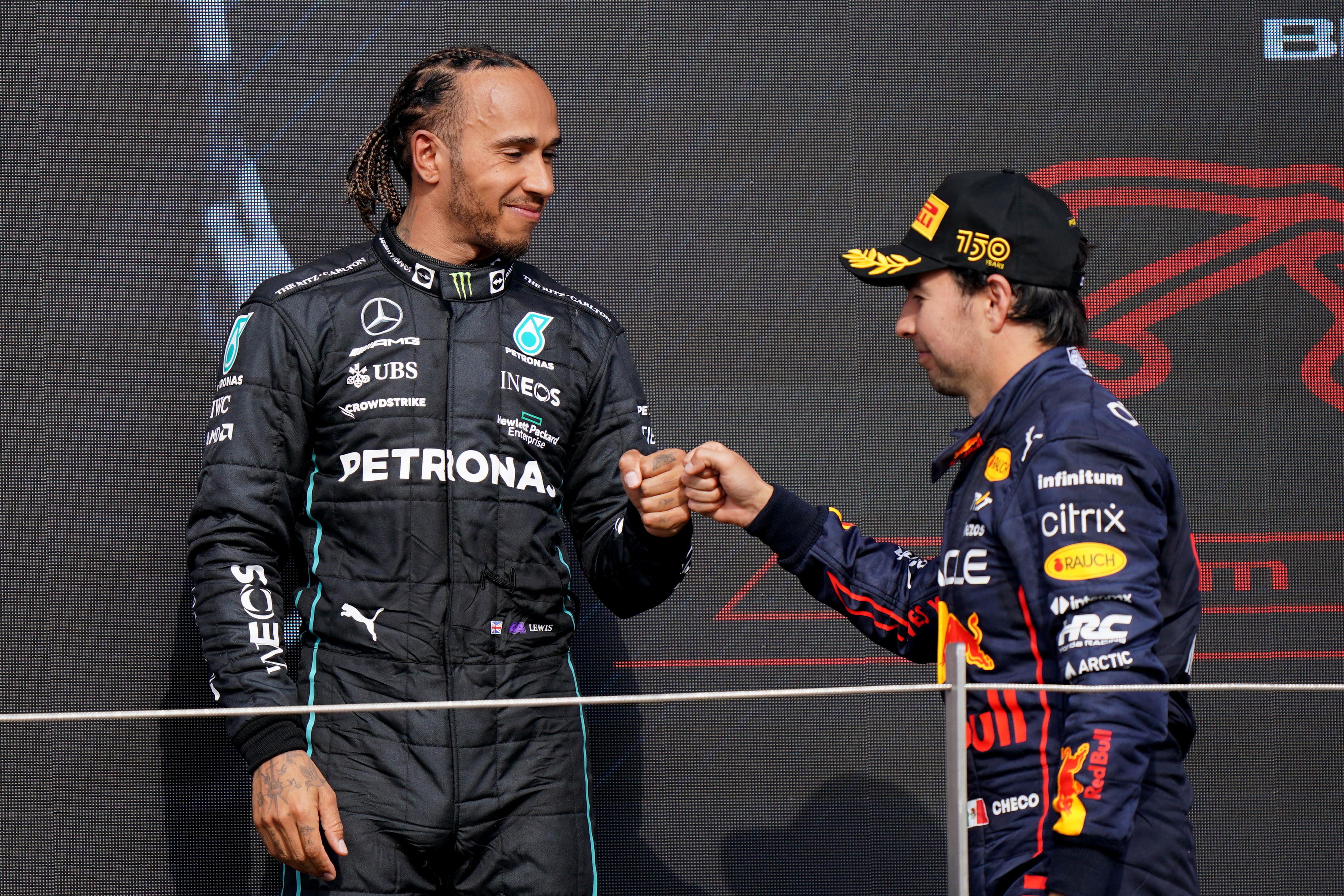 Lewis Hamilton labels Helmut Marko’s comments about Sergio Perez ‘completely unacceptable’