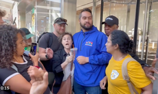 Citibank workers clash with climate activists outside New York office in protest over fossil fuel funding