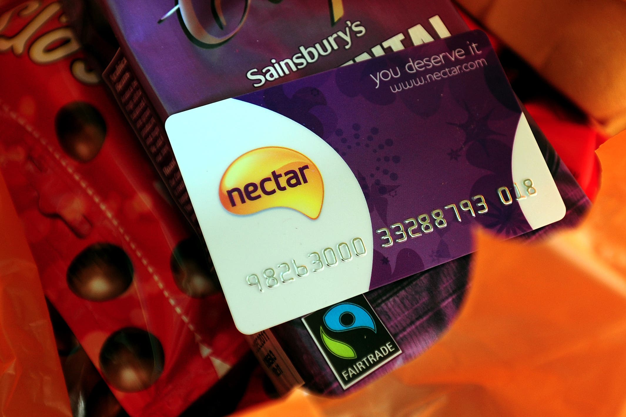 A general view of a Sainsbury’s Nectar loyalty card (Rui Vieira/PA)