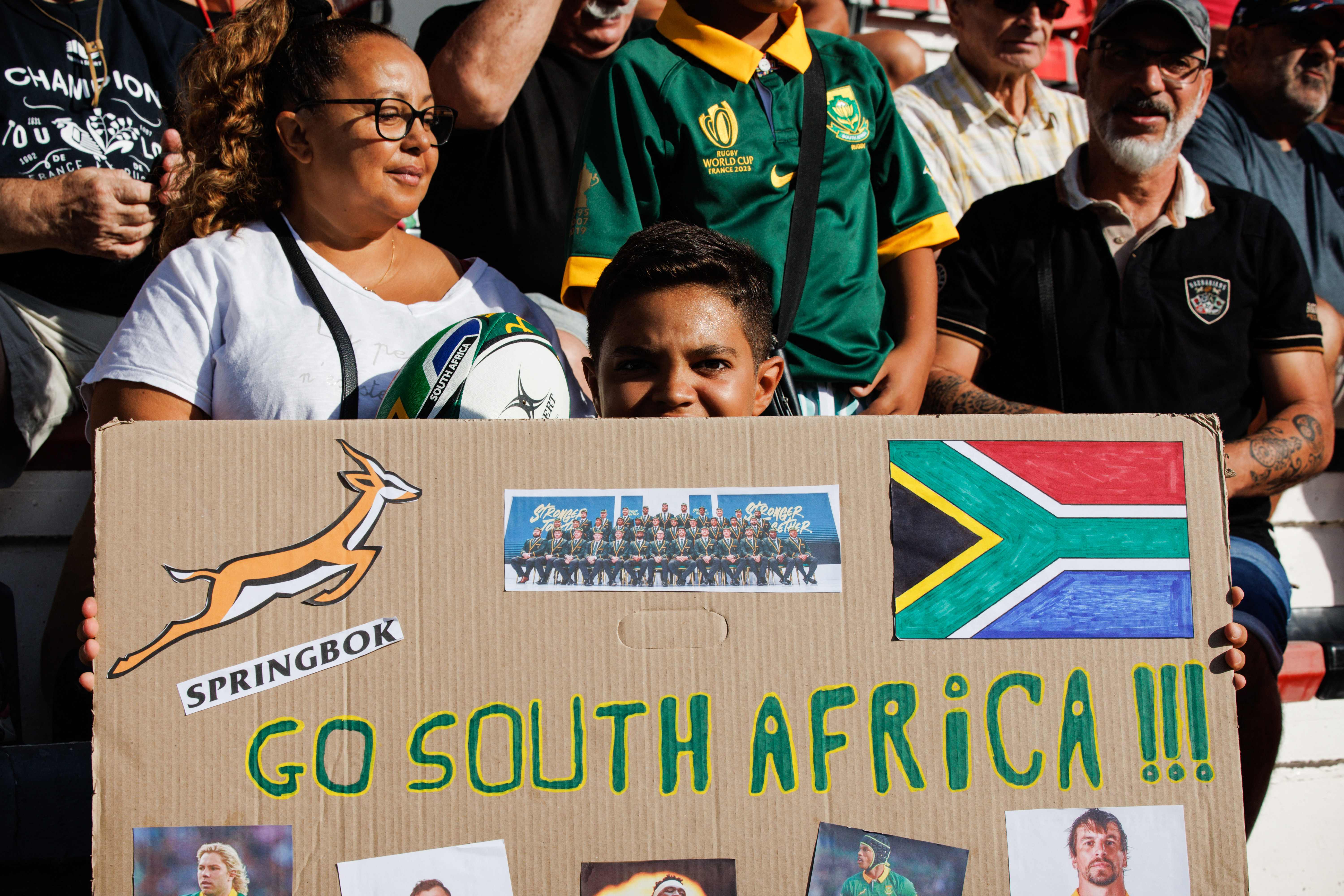 A young South Africa fan in Toulon