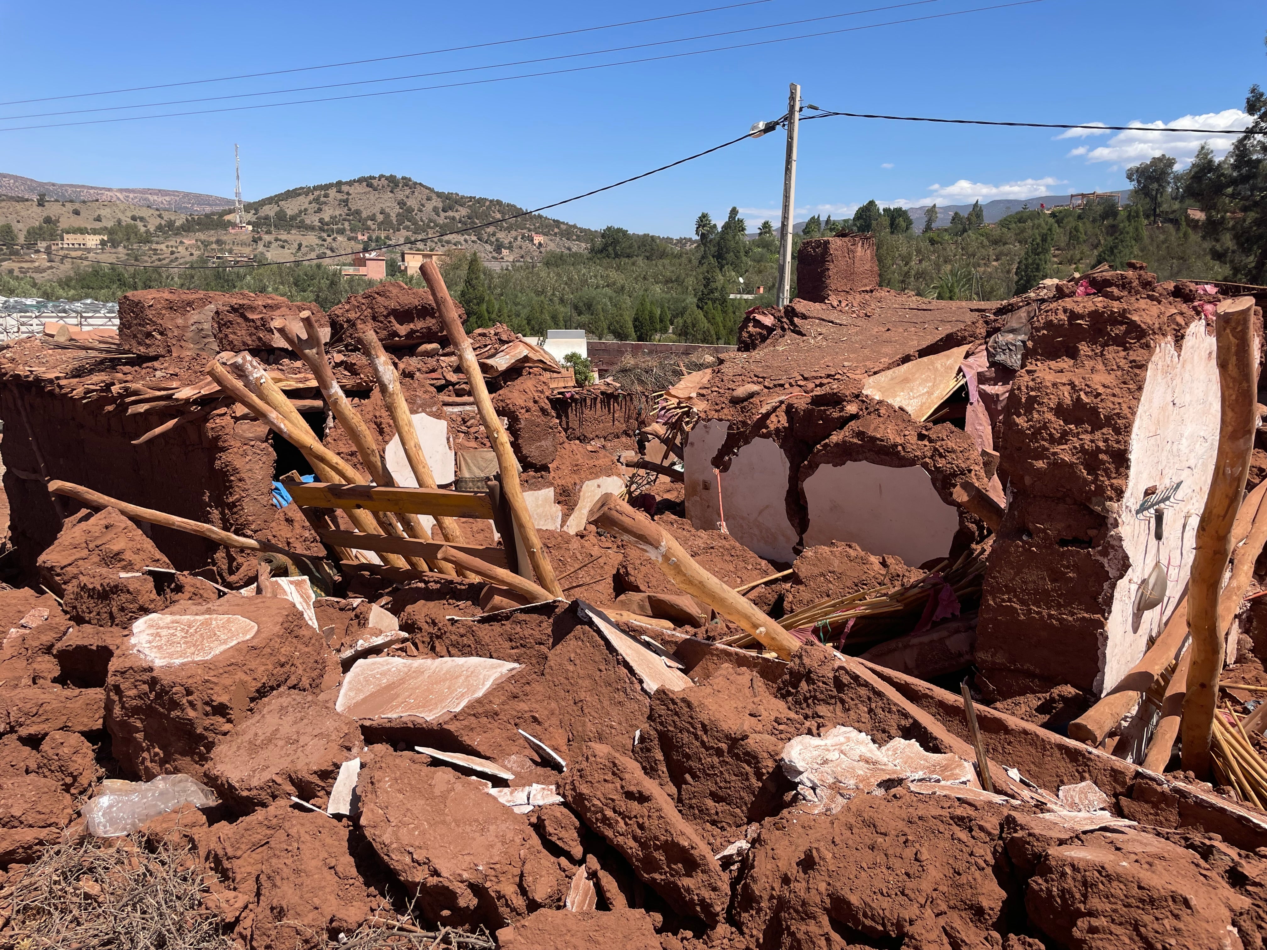 Many traditional clay houses didn’t survive the quake