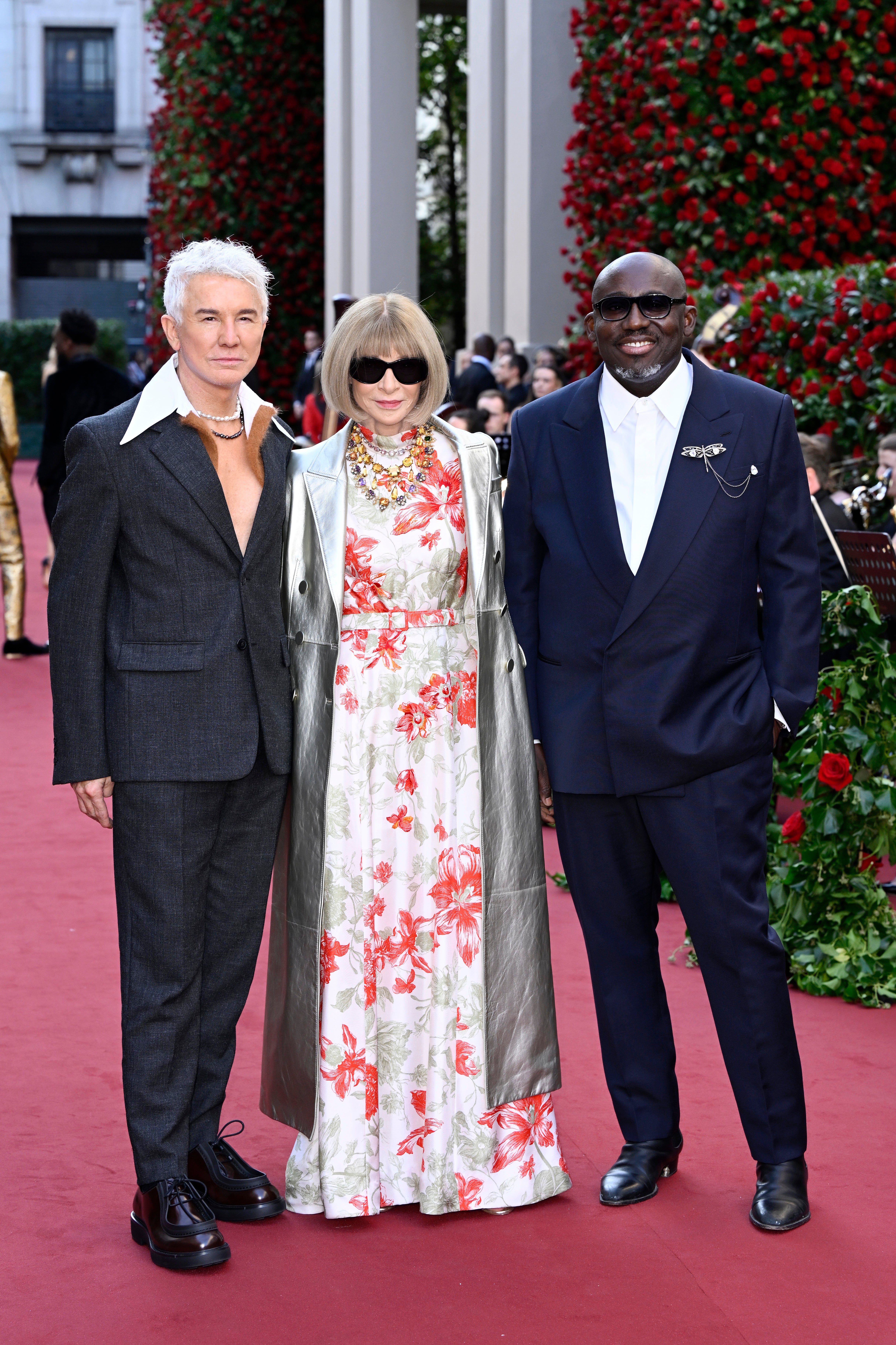 Baz Luhrmann, Anna Wintour and Edward Enninful at Vogue World