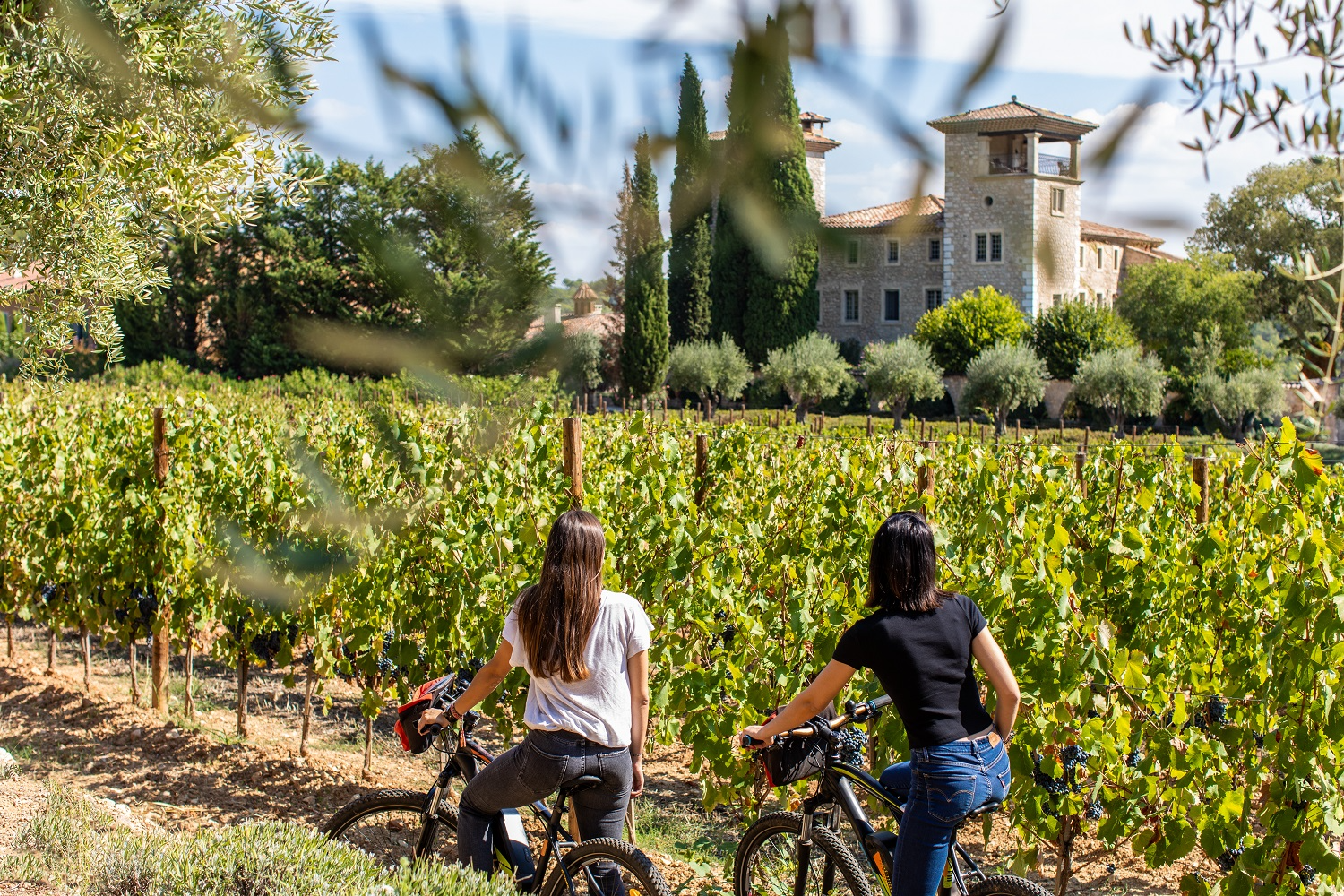 The estate’s 370 acres of vines produce structured reds and delicate rosés