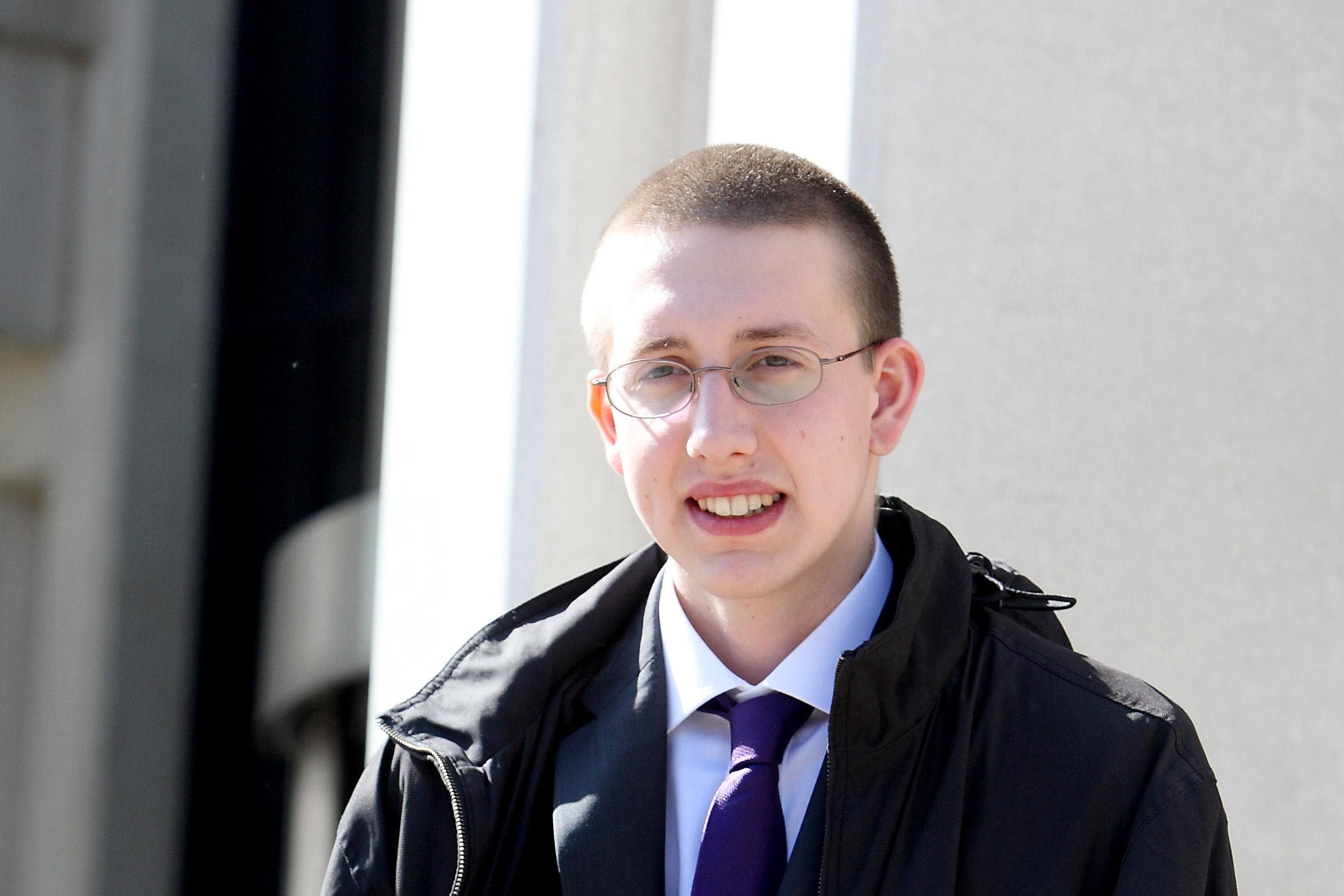 Alfie Meadows outside Kingston Crown Court in Surrey (PA)