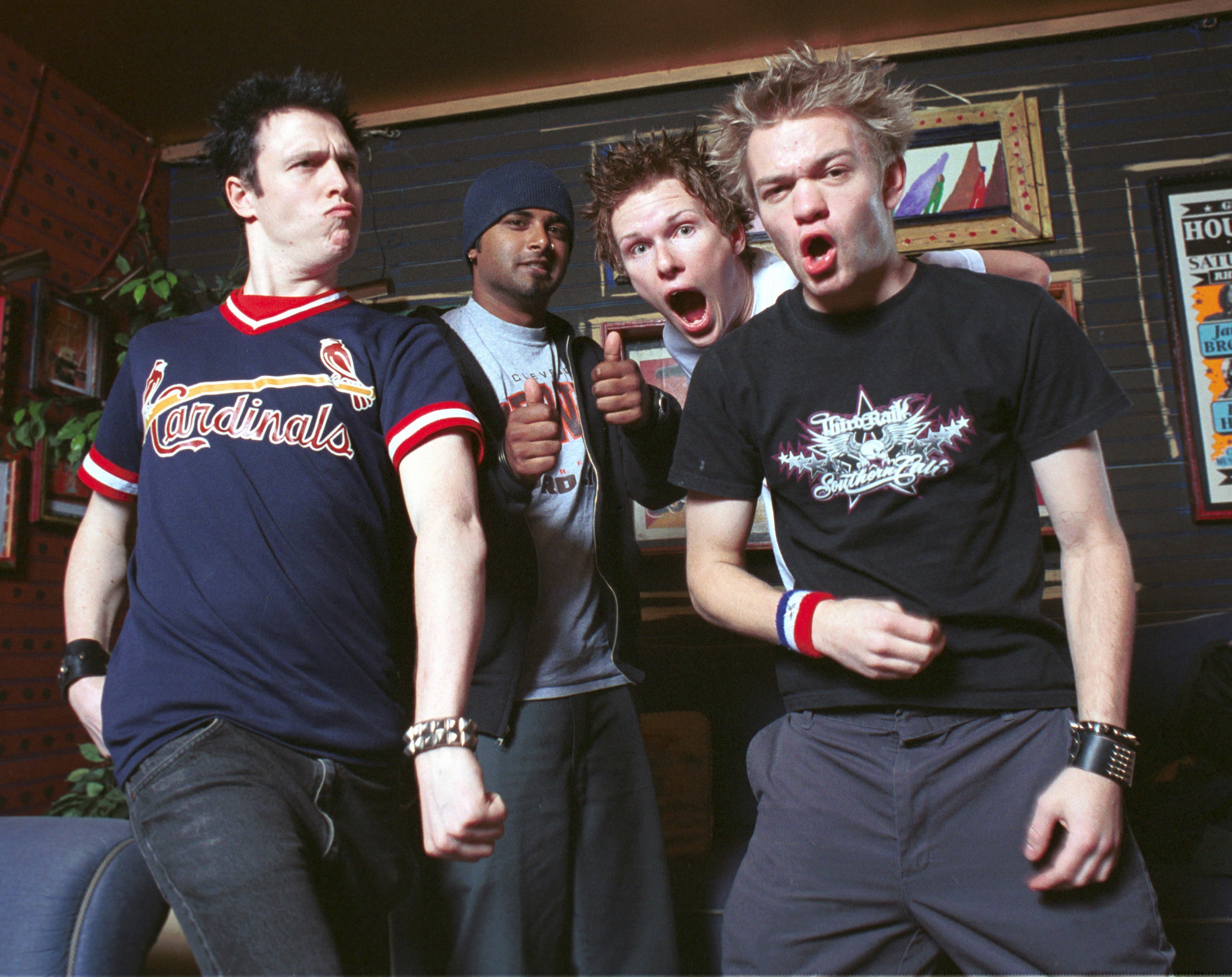 Whibley (far right) with Sum 41 in 2002