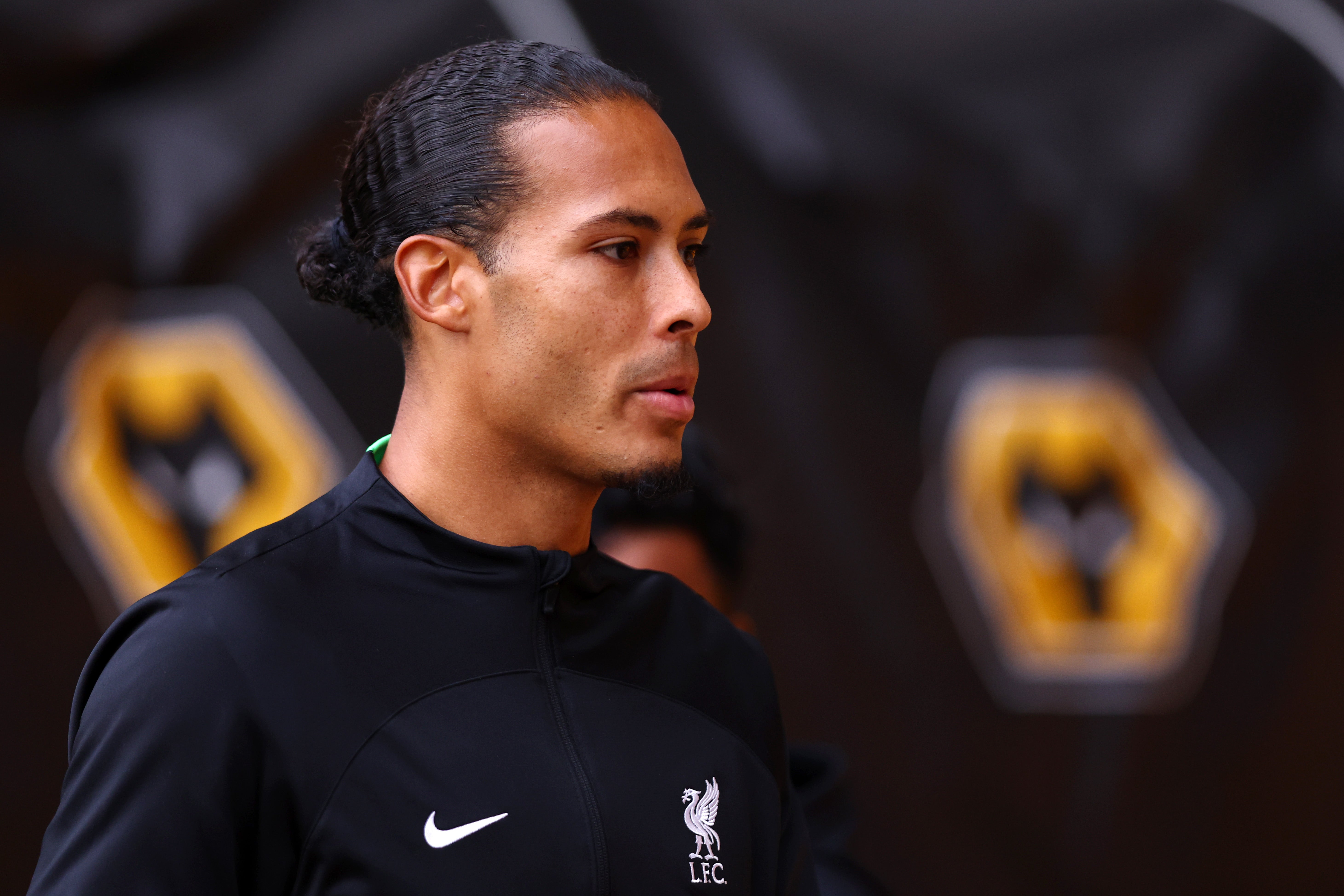 Van Dijk is in attendance but suspended for the clash