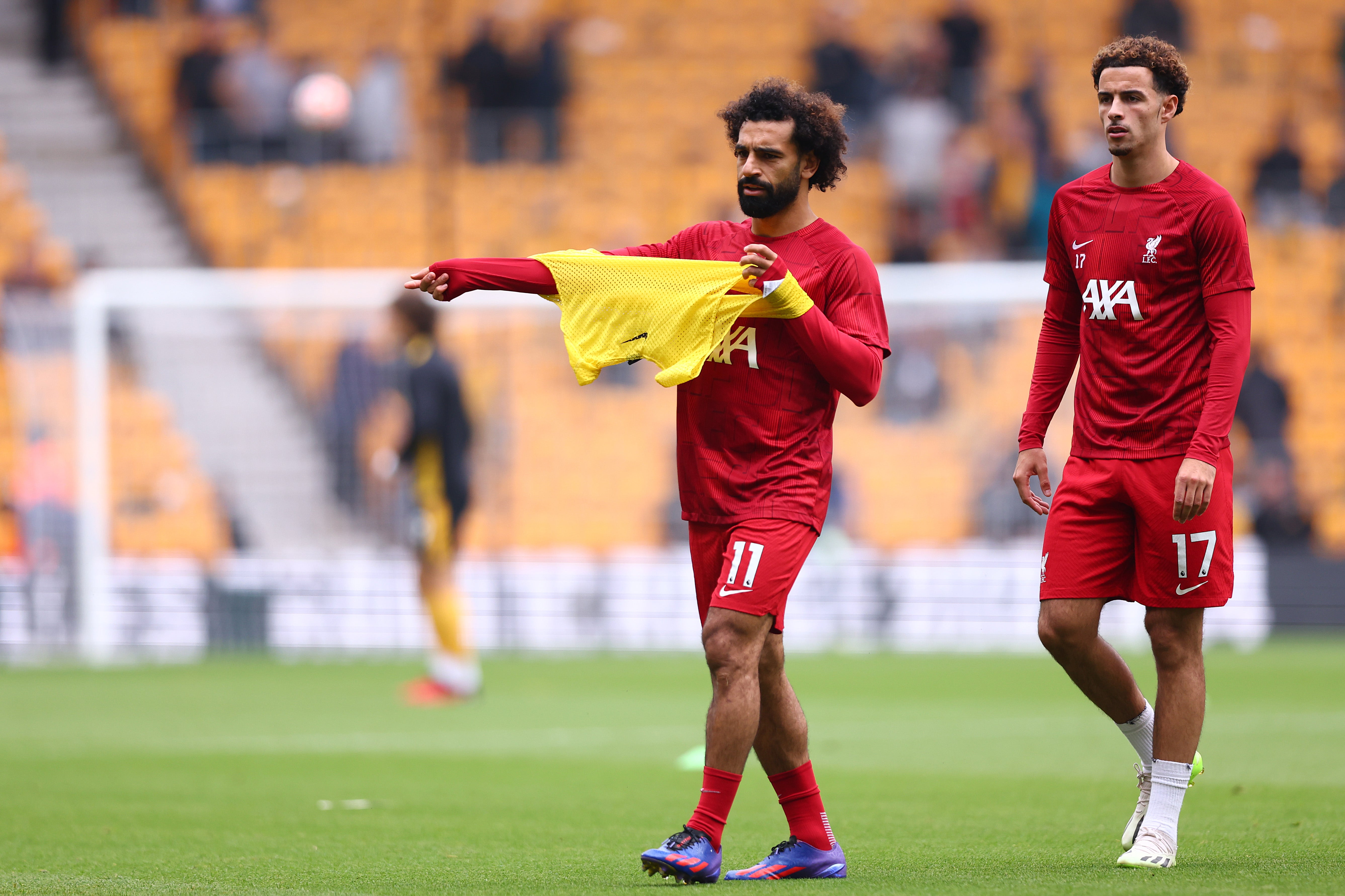 Liverpool warm up ahead of the clash