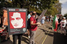 Protesters mark anniversary of death of Iranian student Mahsa Amini