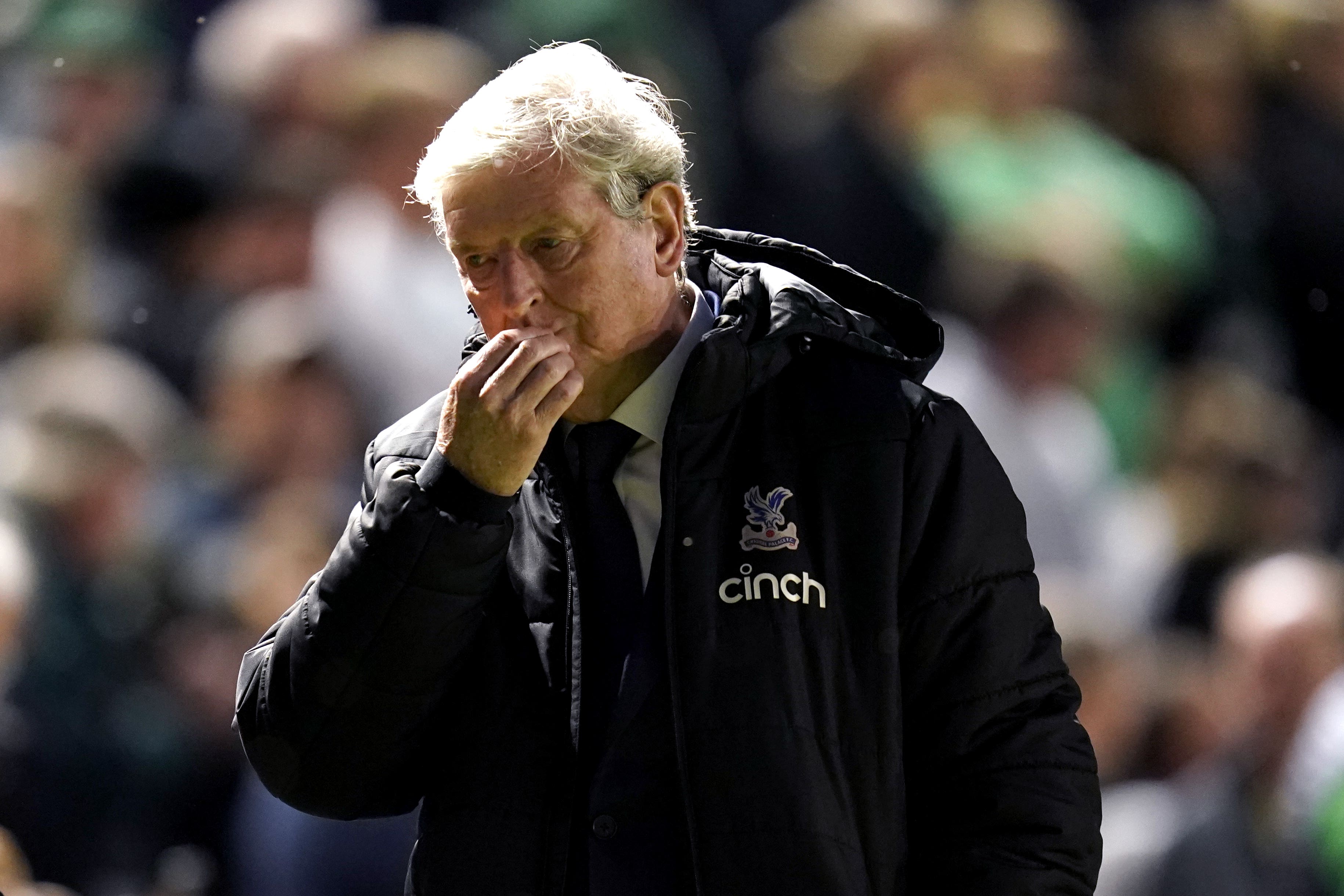 Roy Hodgson was absent for Crystal Palace’s trip to Villa Park (Andrew Matthews/PA)