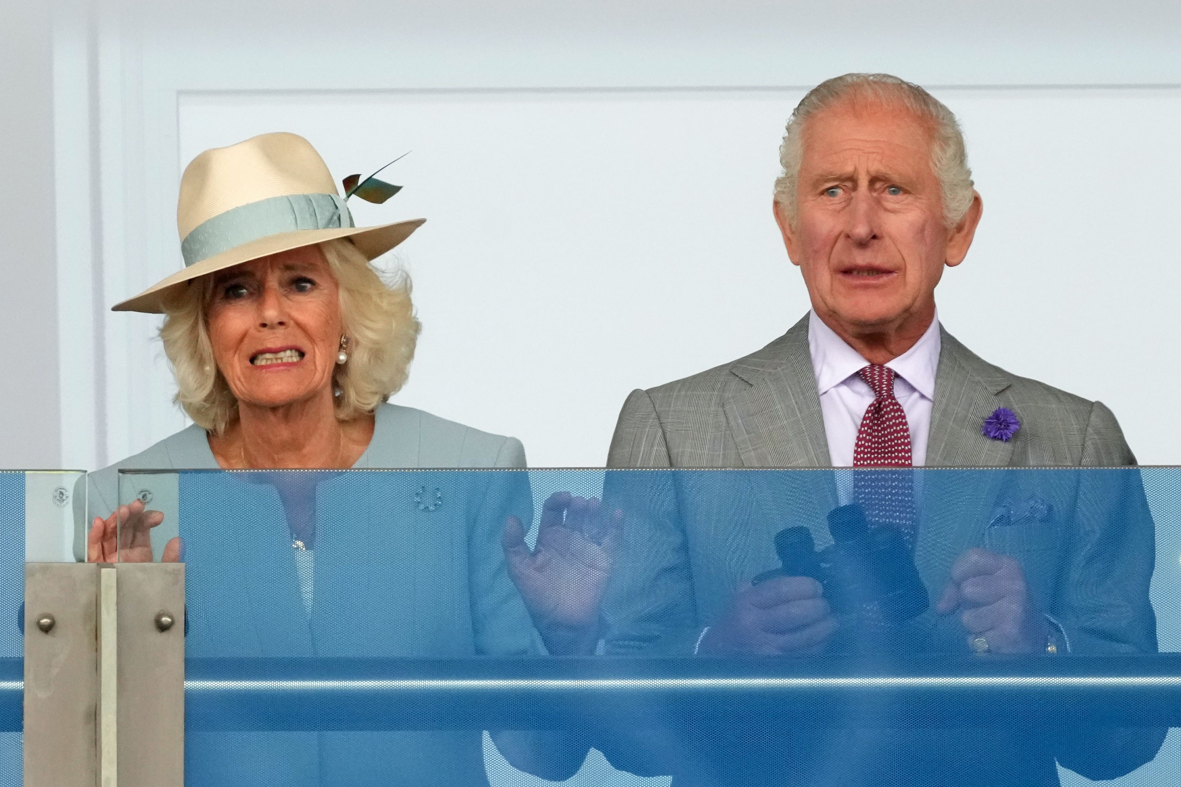 The King and Queen at Doncaster racecourse (Danny Lawson/PA)