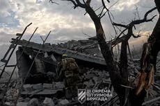 Ukrainian troops move through destroyed Donetsk settlement as Kyiv announces recapture