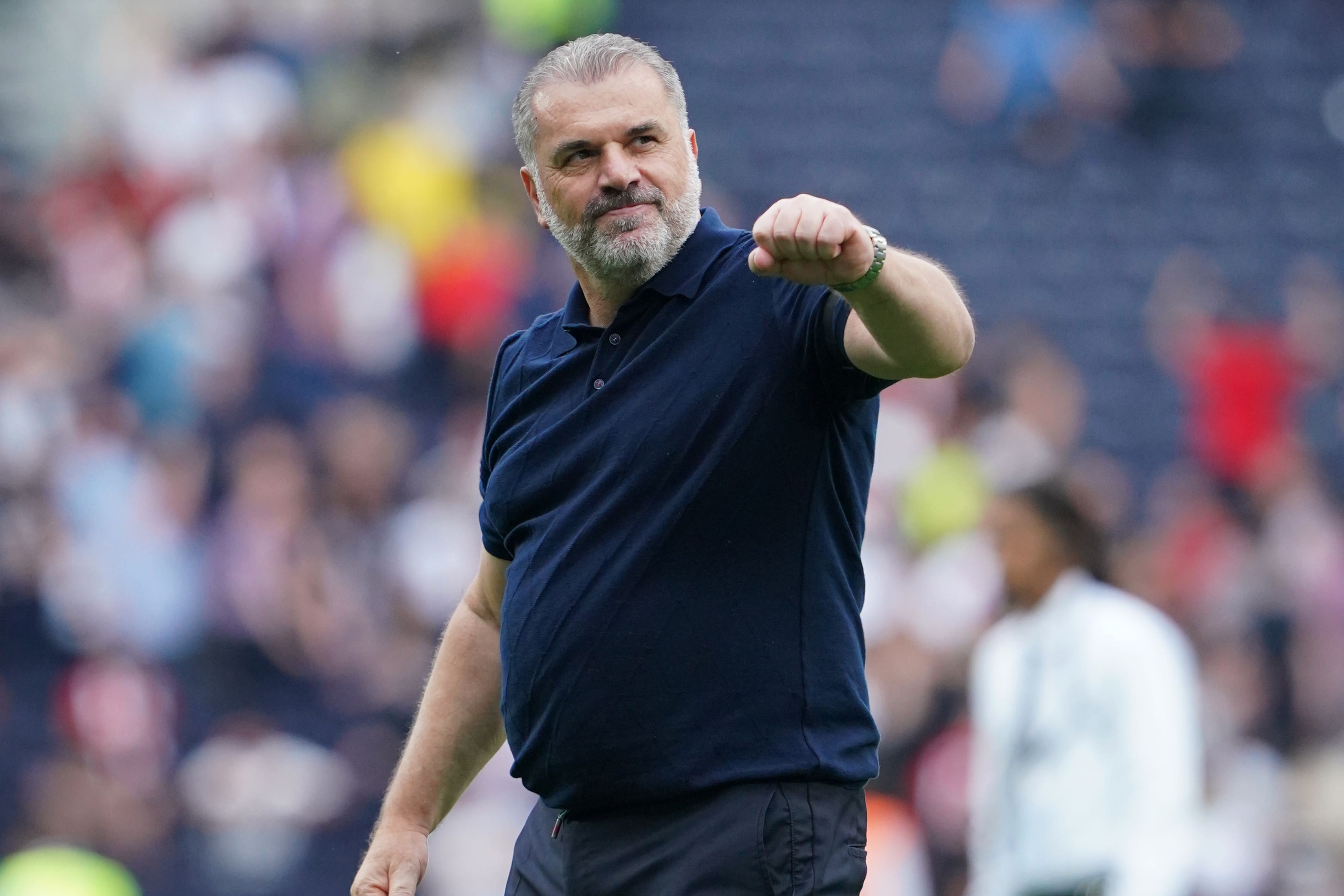 Ange Postecoglou is unbeaten in the Premier League as Tottenham manager (Jonathan Brady/PA)