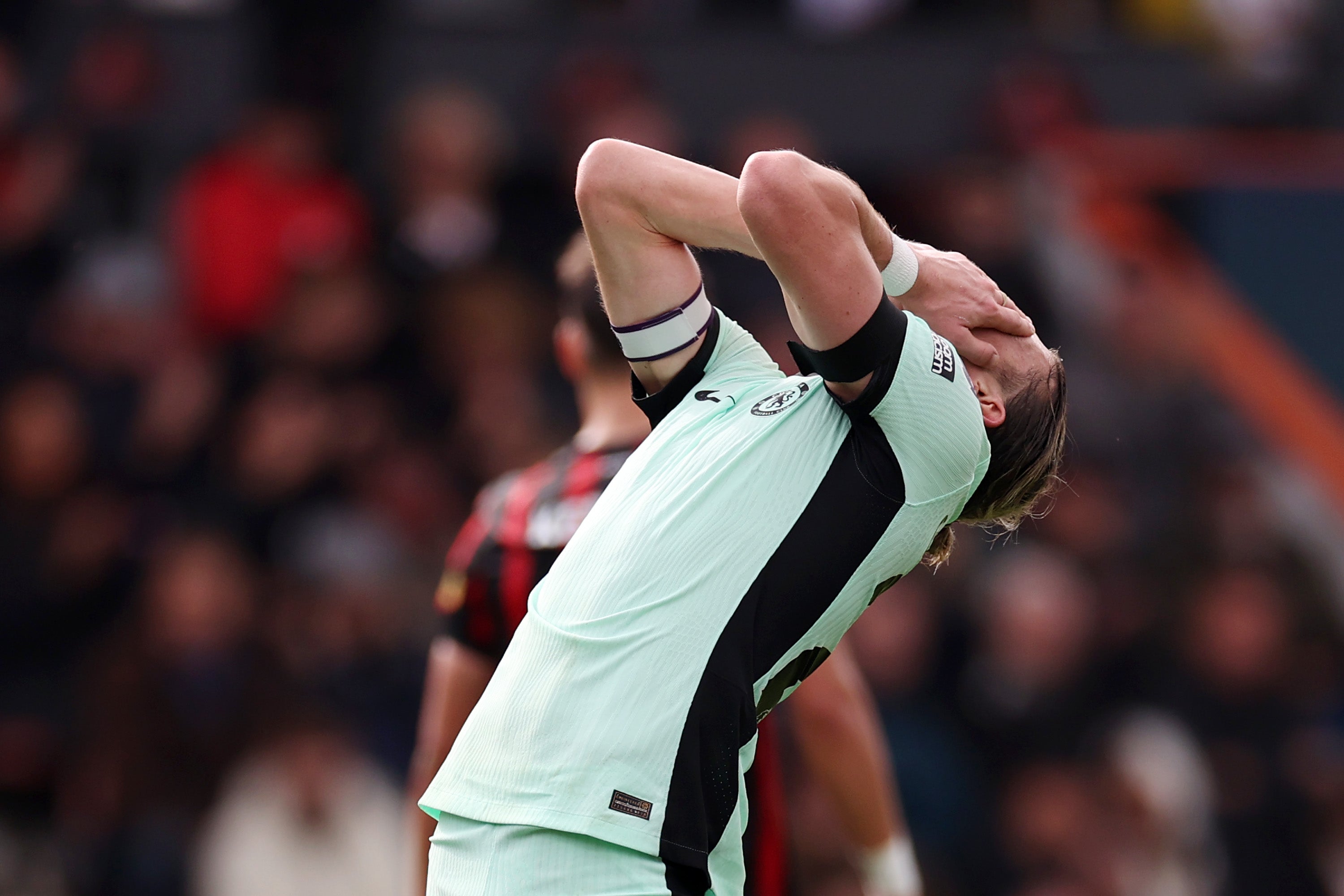 Conor Gallagher shows his frustration as Chelsea are held to a goalless draw on the south coast